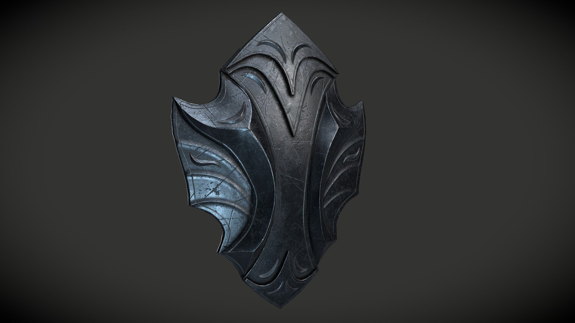 Fantasy Shield (optimised for games) 3d model