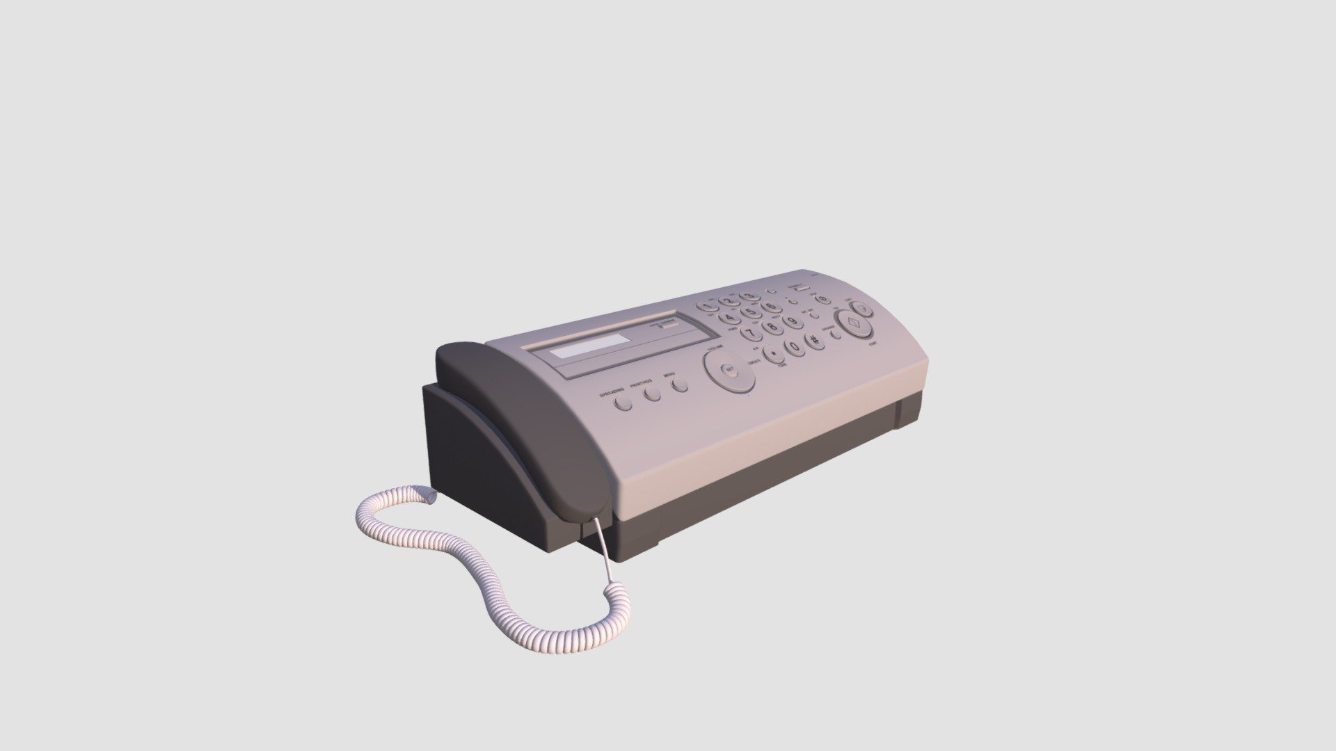 fax machine 3d model