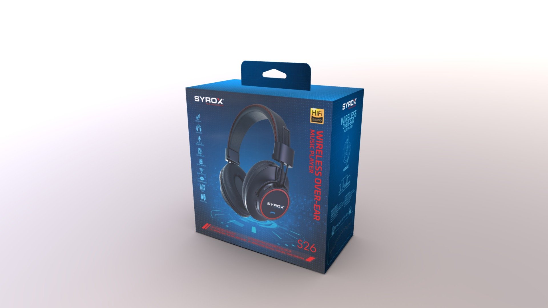 headphones box design 3d model