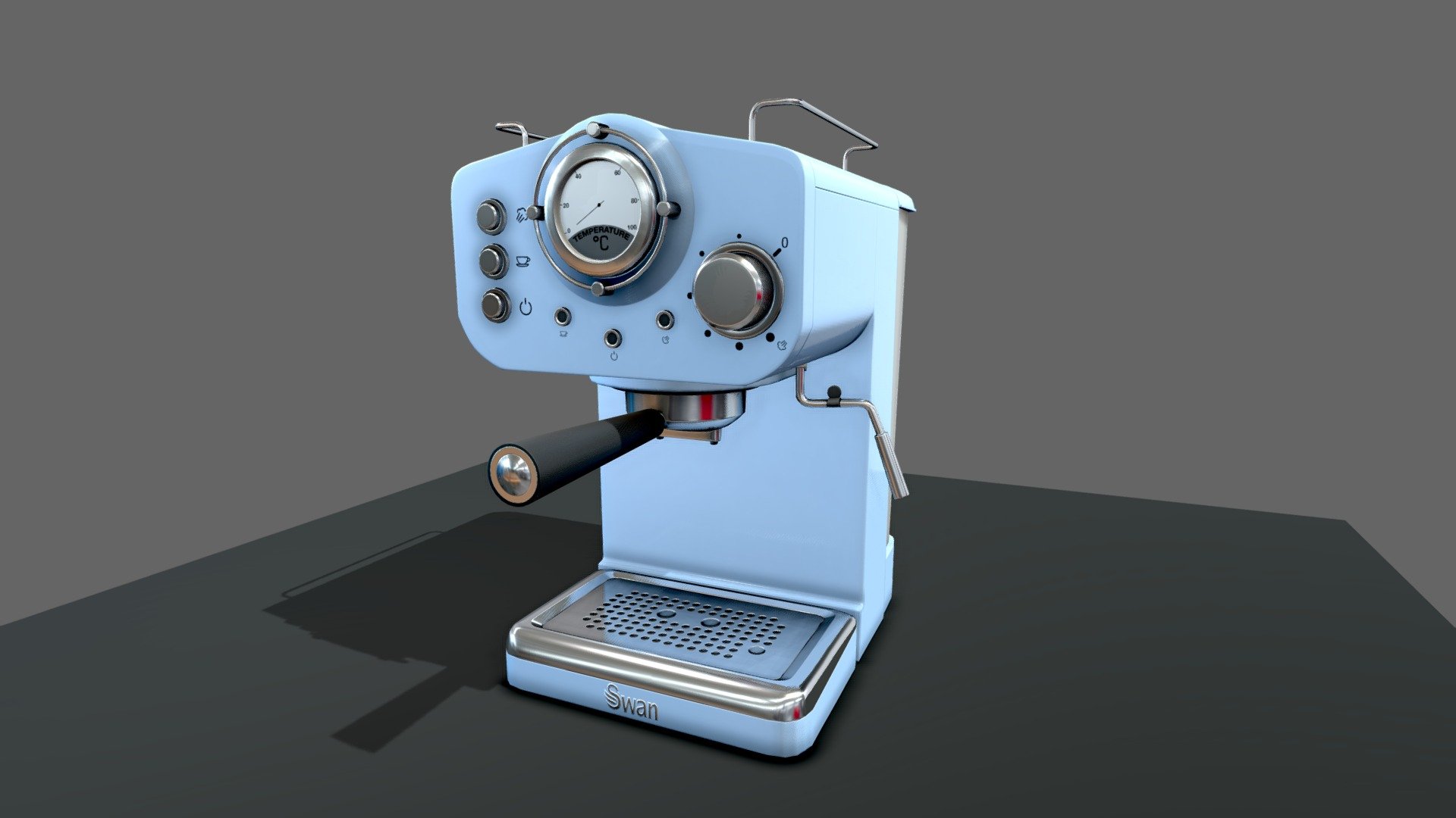 Coffee machine SWAN RETRO BLUE 15bar 3d model