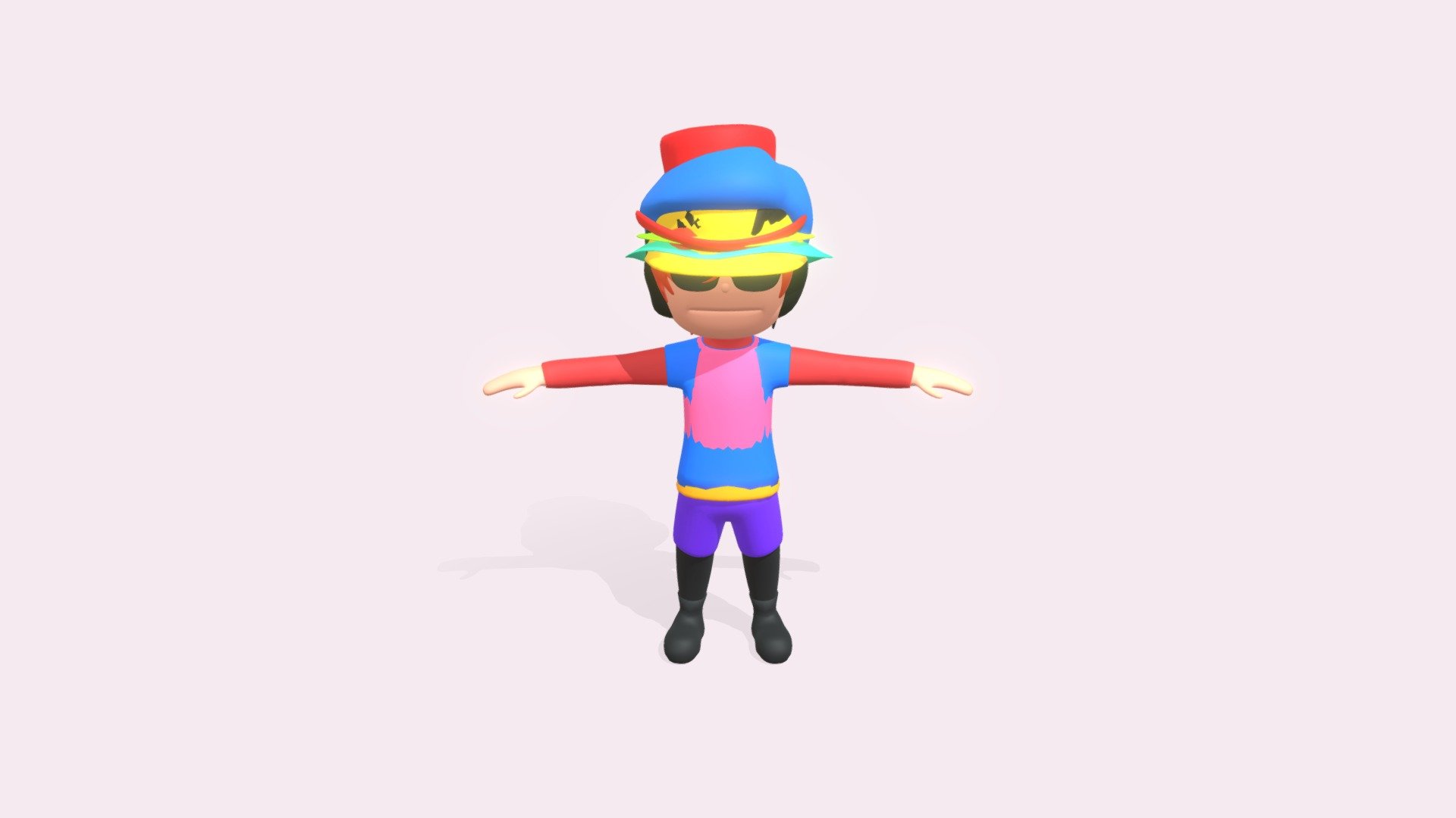 Modular Cartoon Character 3d model