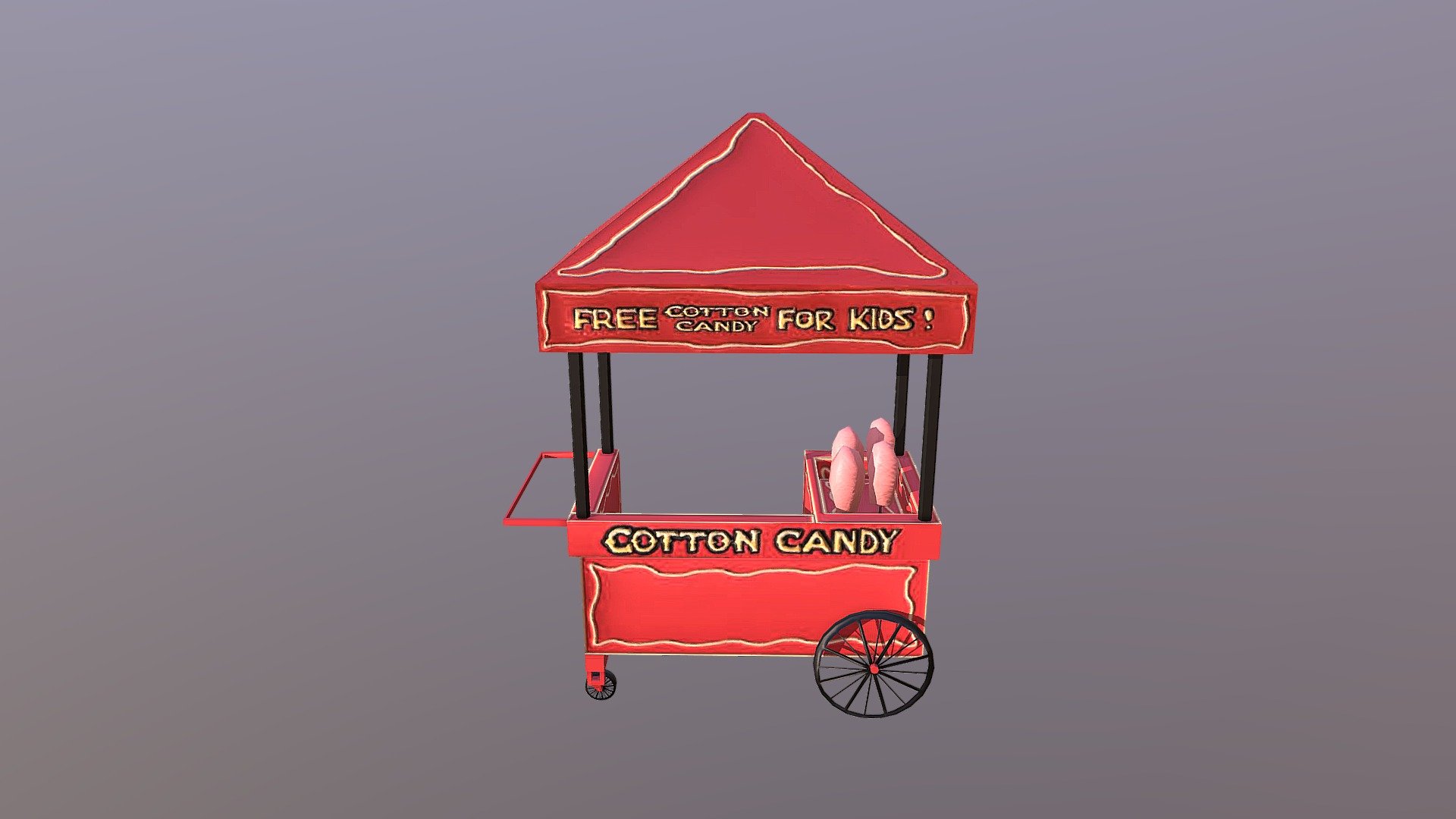 Cotton Candy Stand 3d model