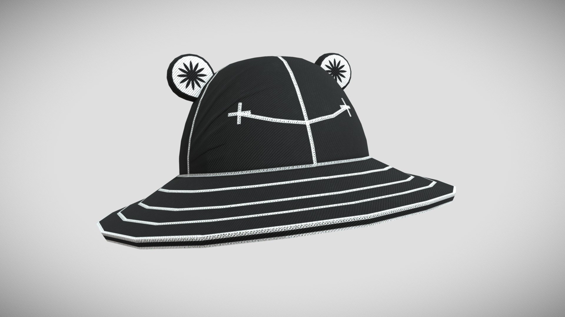 Black Frog Hat 3d model