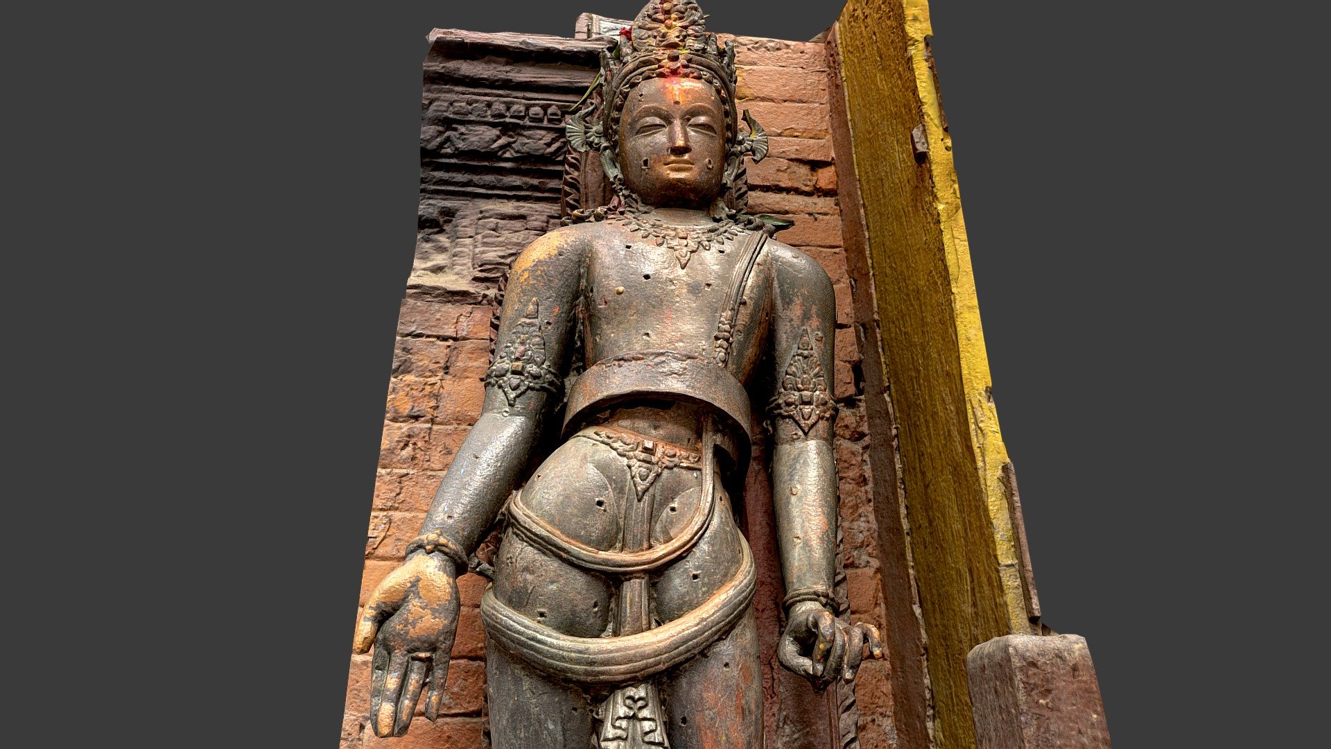 Devi statue w/3 LOD 3d model