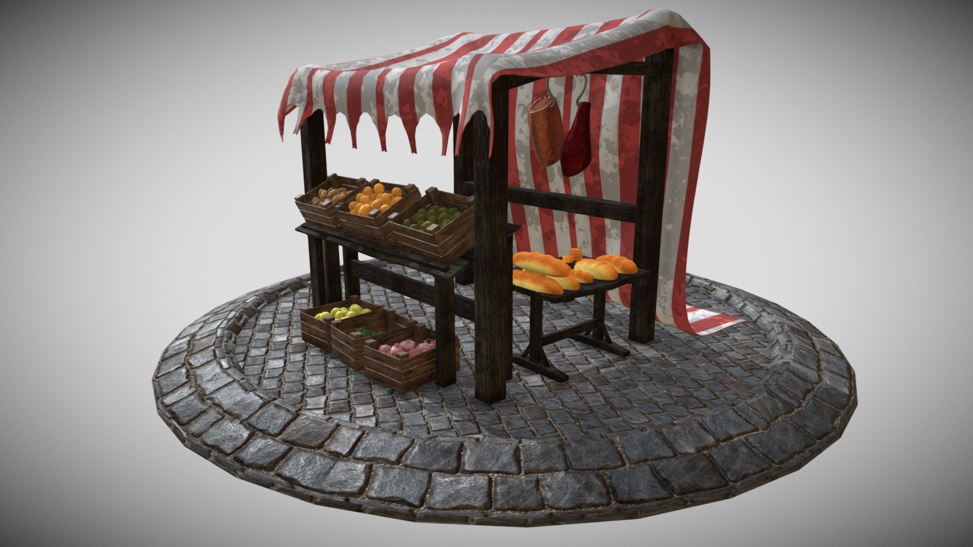 Medievil Market Store 3d model