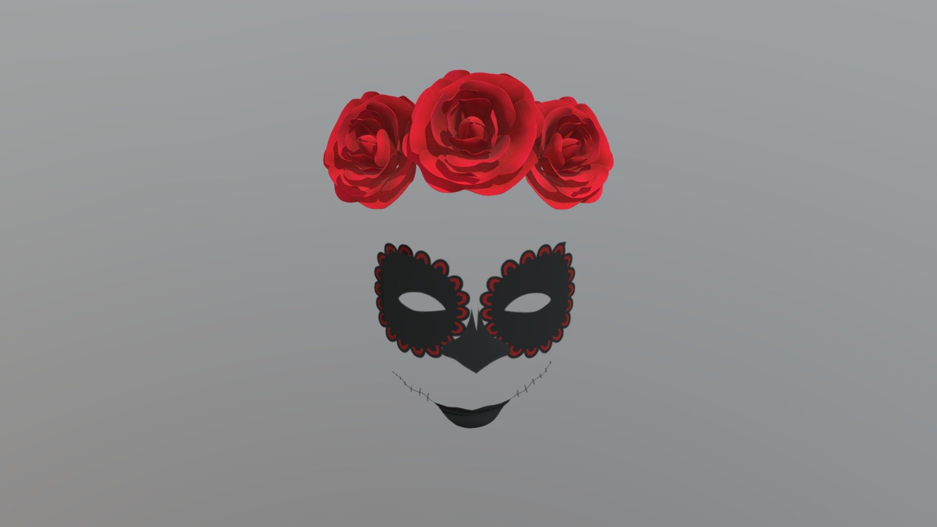 Roses Mask 3d model