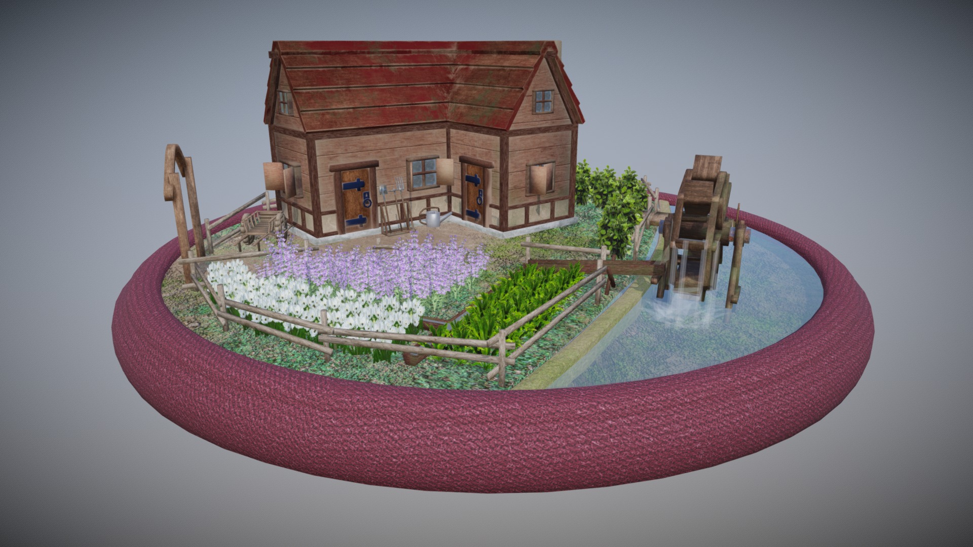 Flower Farm 3d model