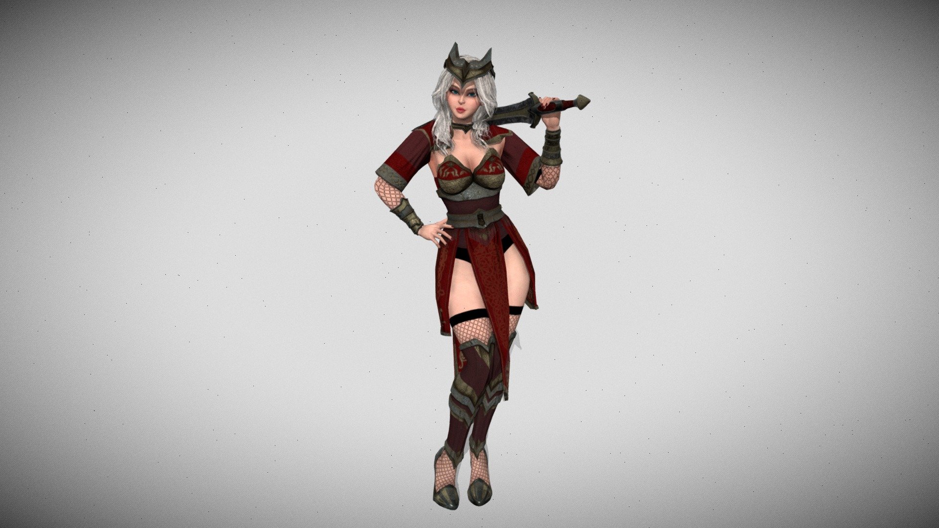 Red Knight Lady 3d model