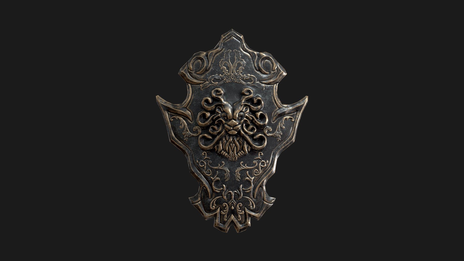 Lion Shield 3d model