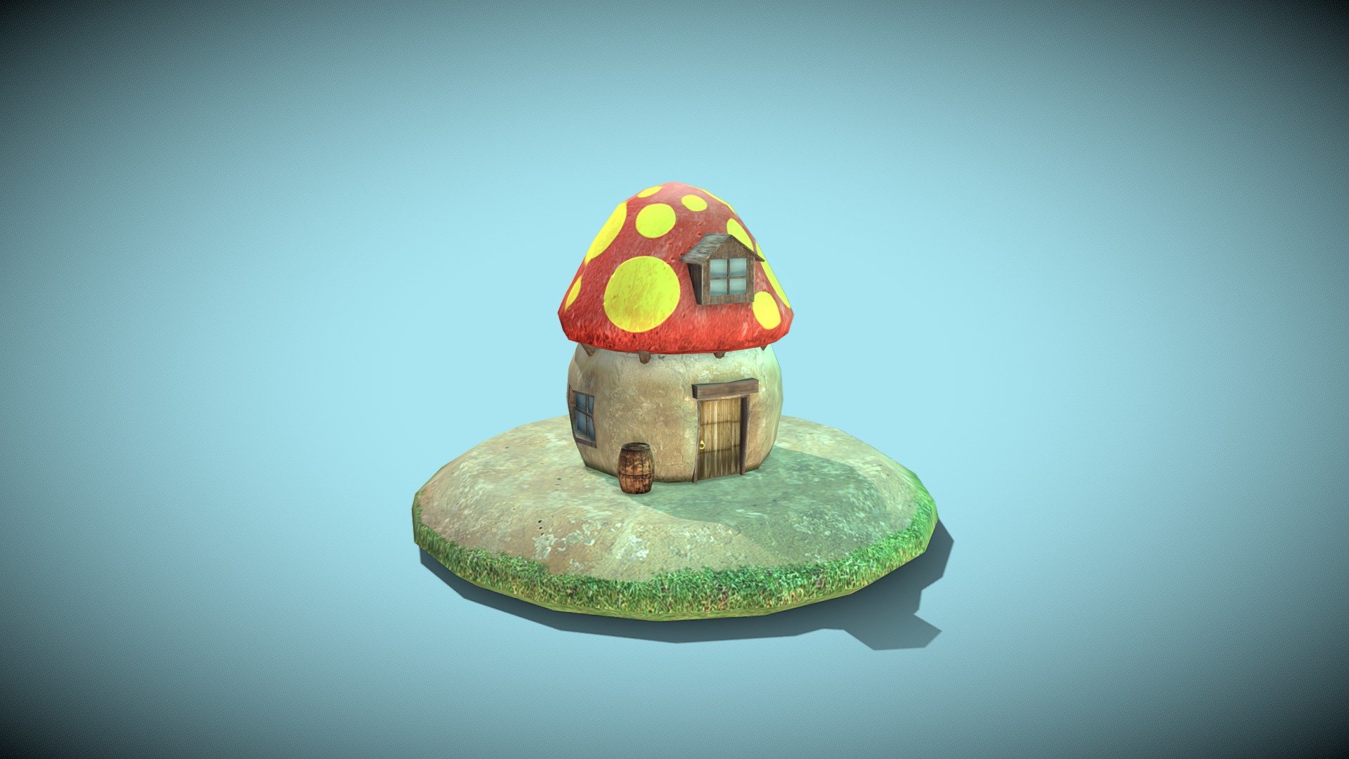 Mushroom House 3d model