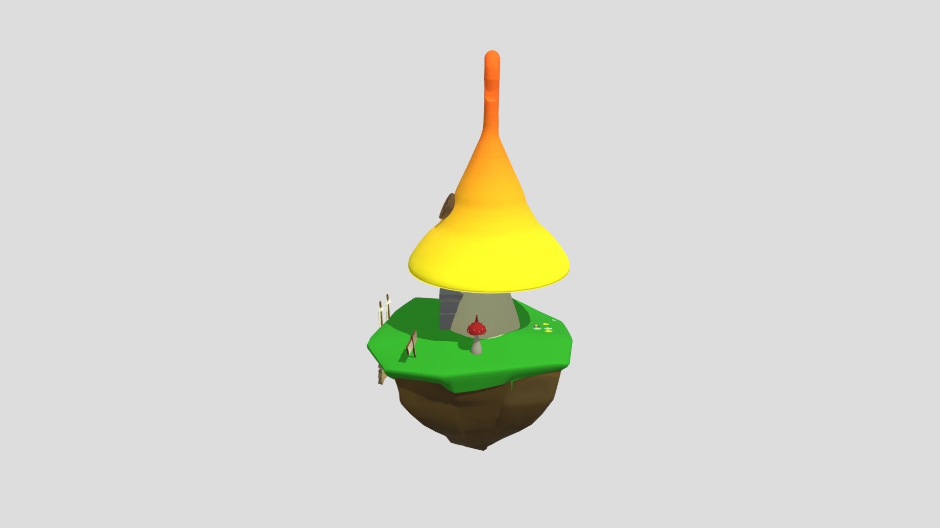 Mushroom house 3d model