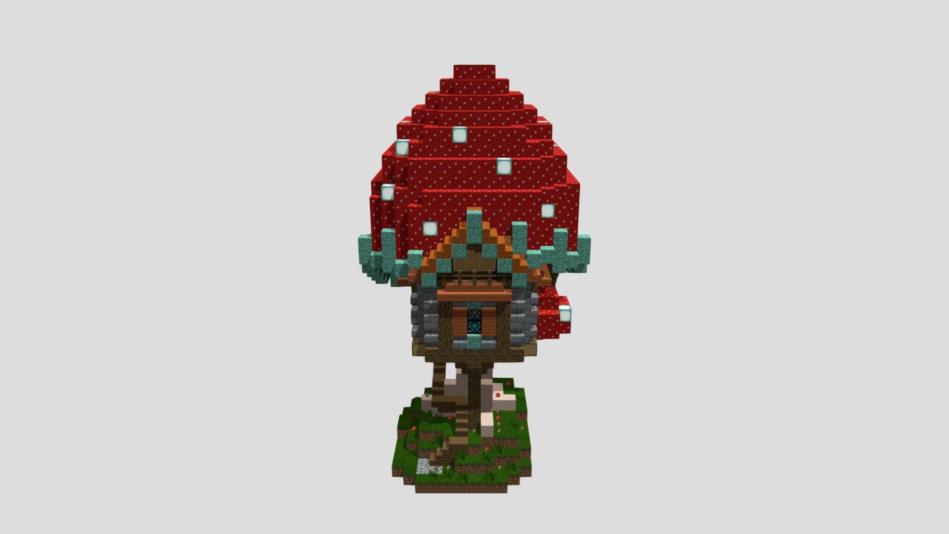 Mushroom House 3d model