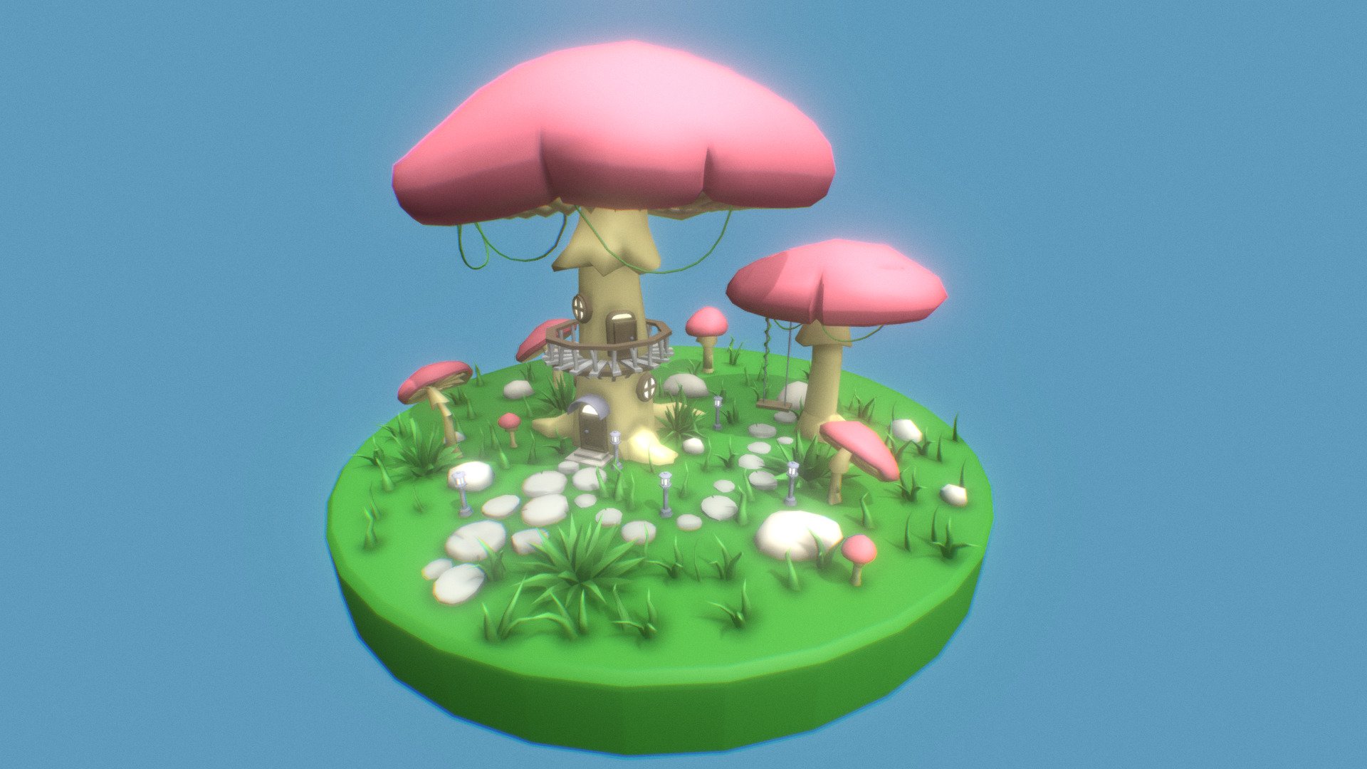 Mushrooms 3d model