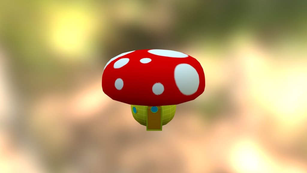 Mushroom House 3d model