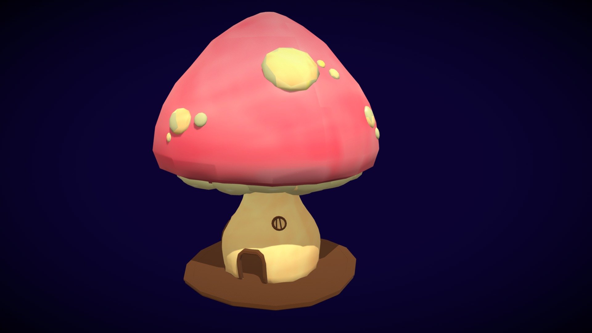 Stylized Mushroom House 3d model