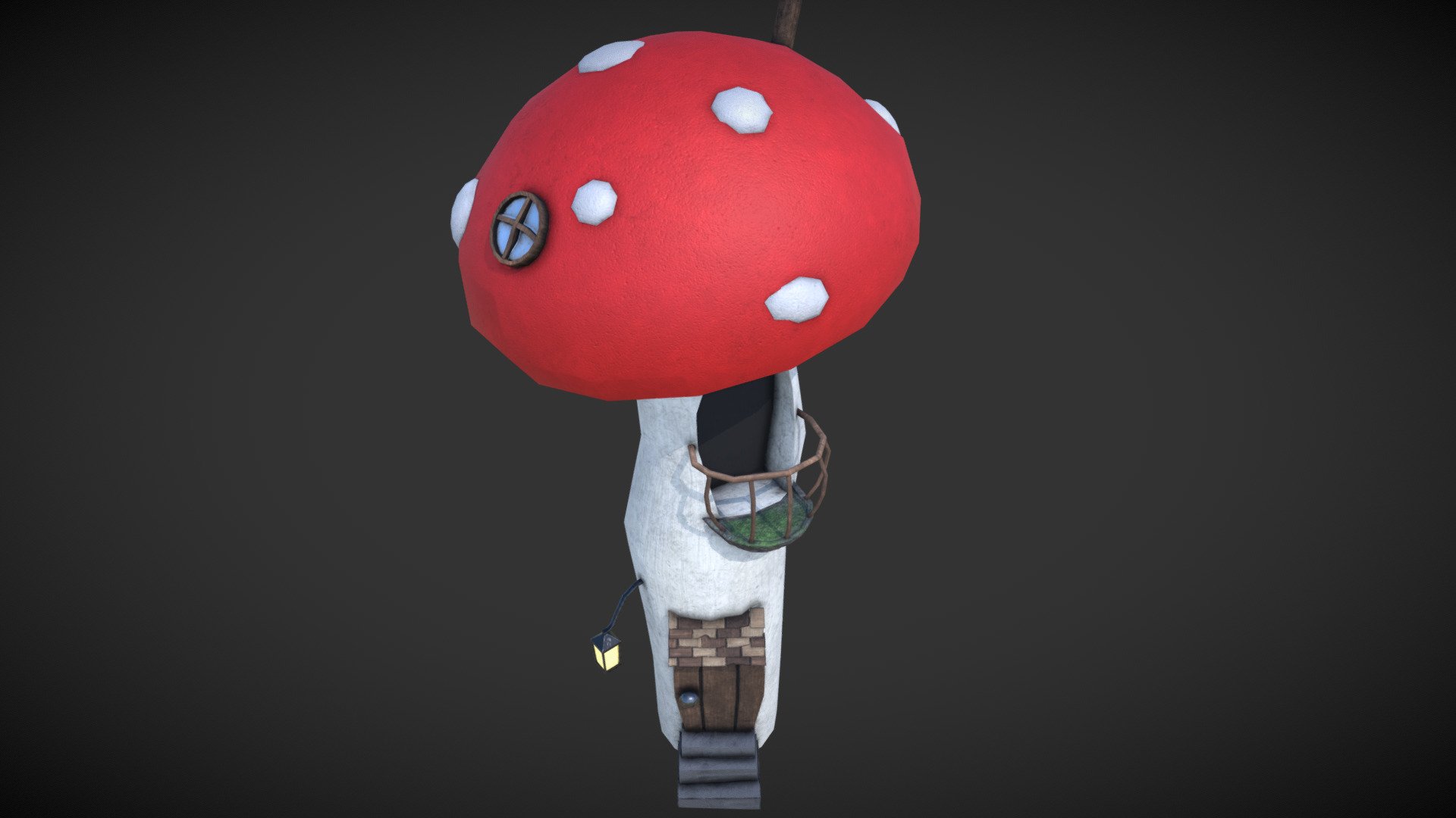 Mushroom house 3d model