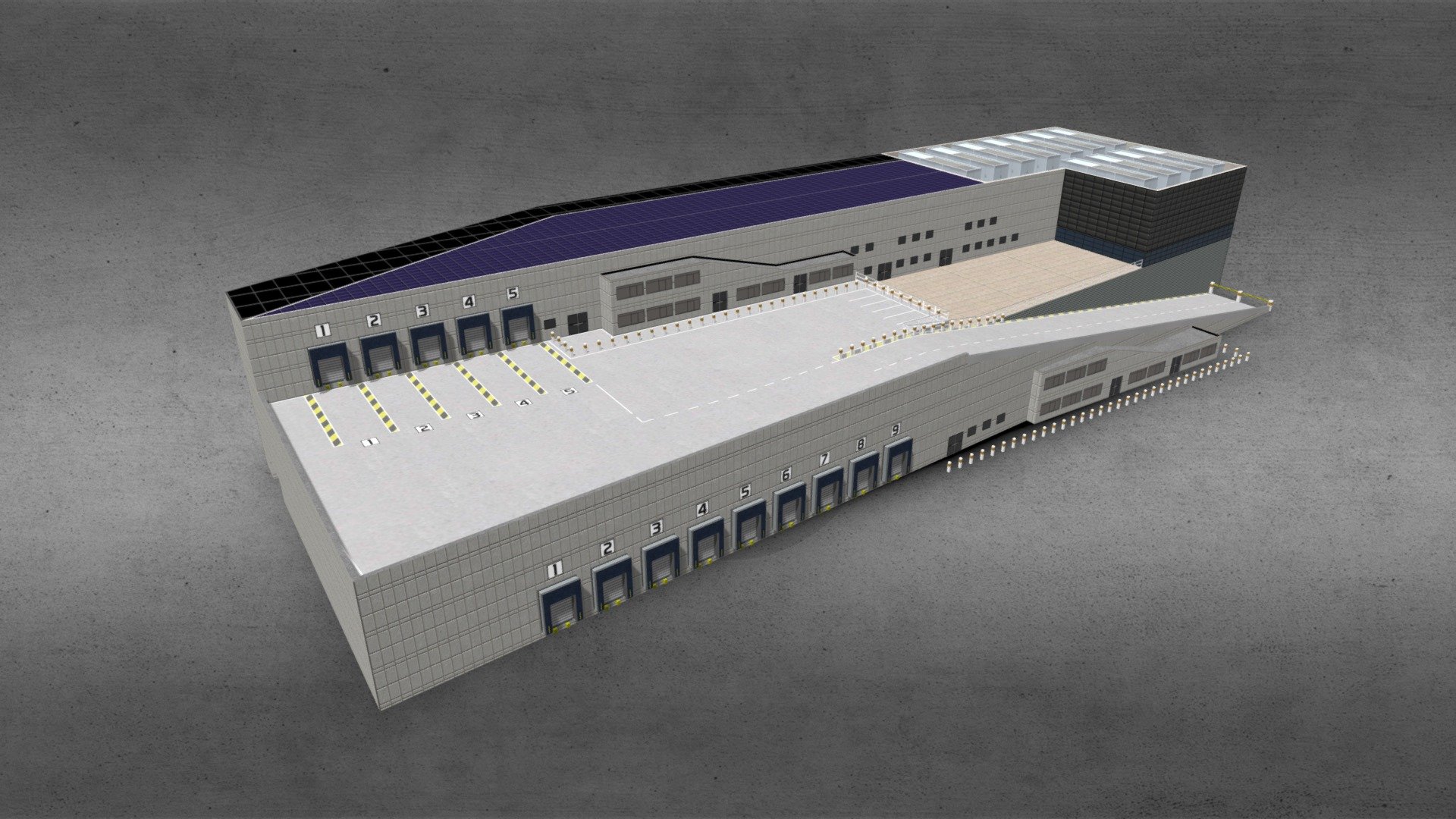 Warehouse (CMA-CGM) Marseille 3d model