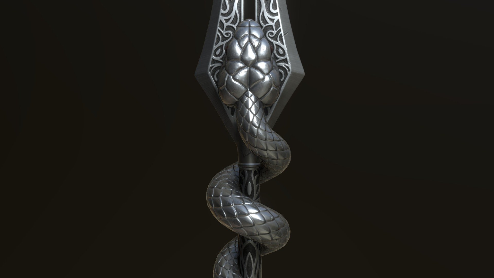 Decorative Viper Spear 3d model