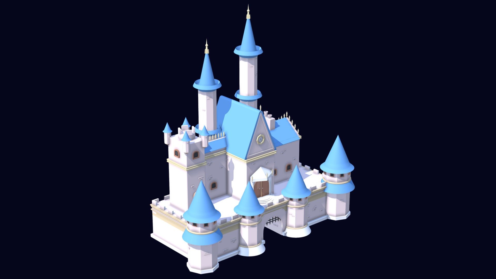 Isometric Castle Disney 3d model