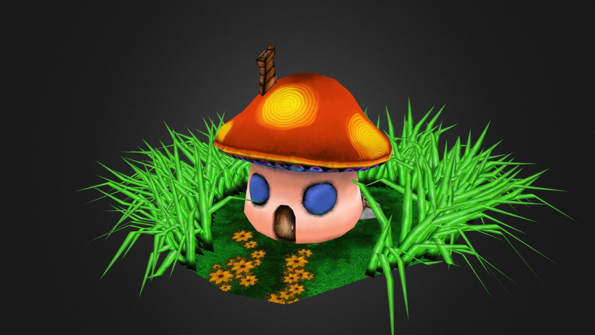 Mushroom House 3d model