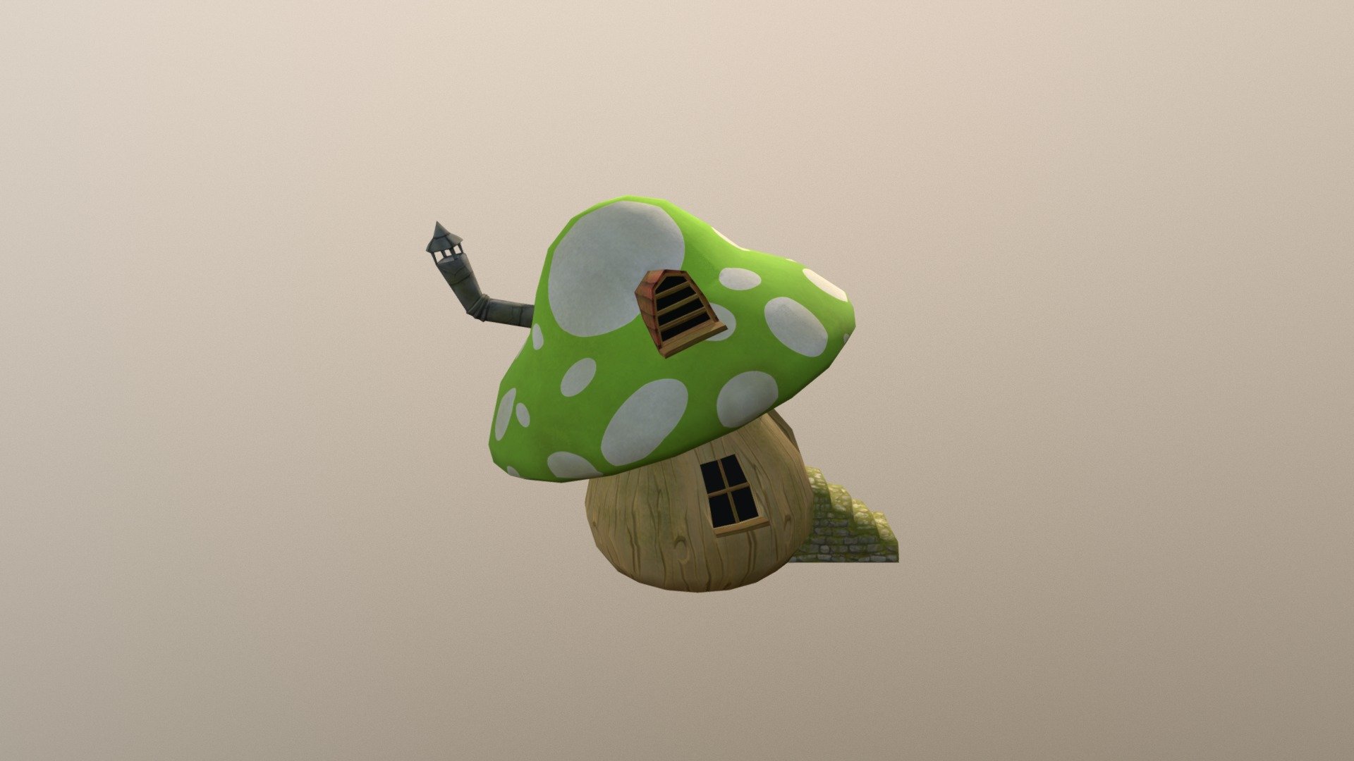 Mushroom House 3d model