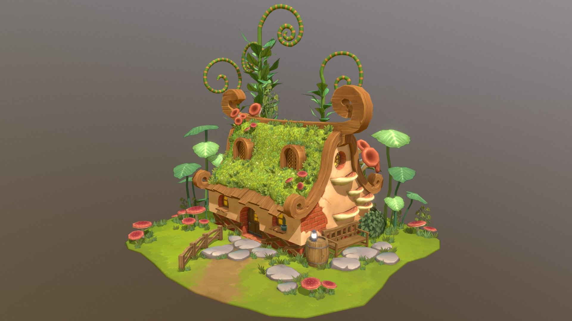 Mushroomhouse 3d model