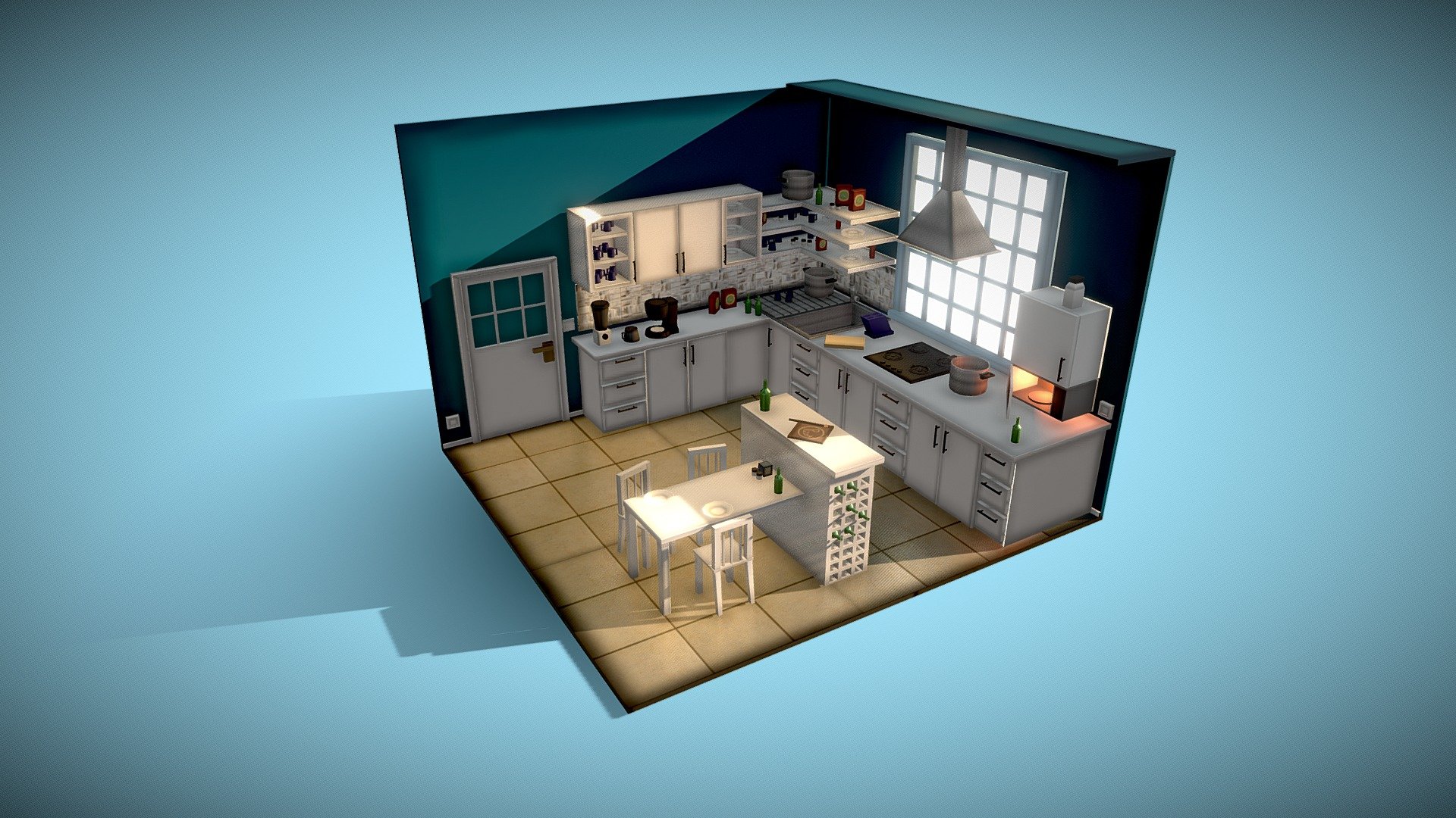 Kitchen/Diner Room 3d model