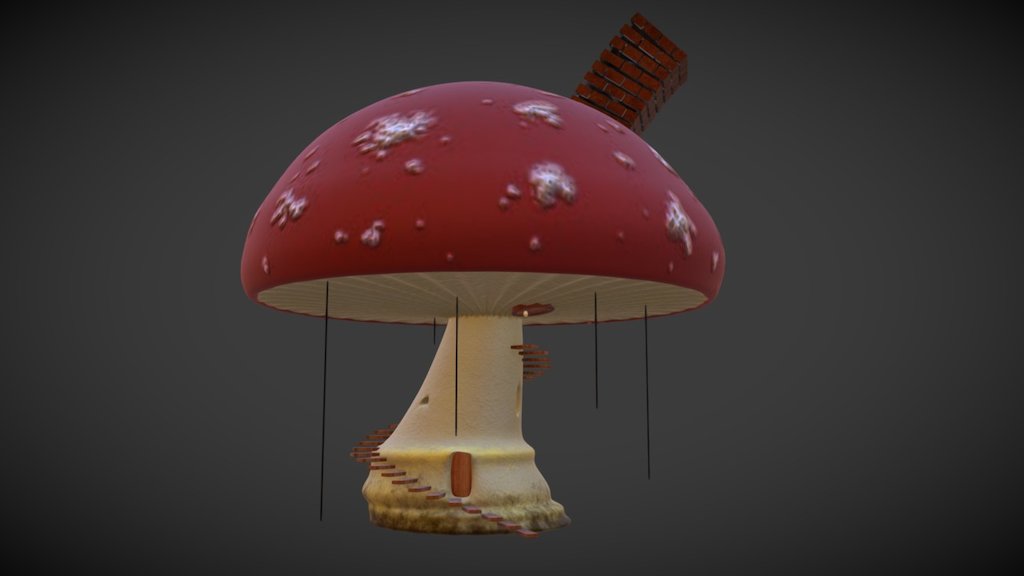 Mushroom House 3d model