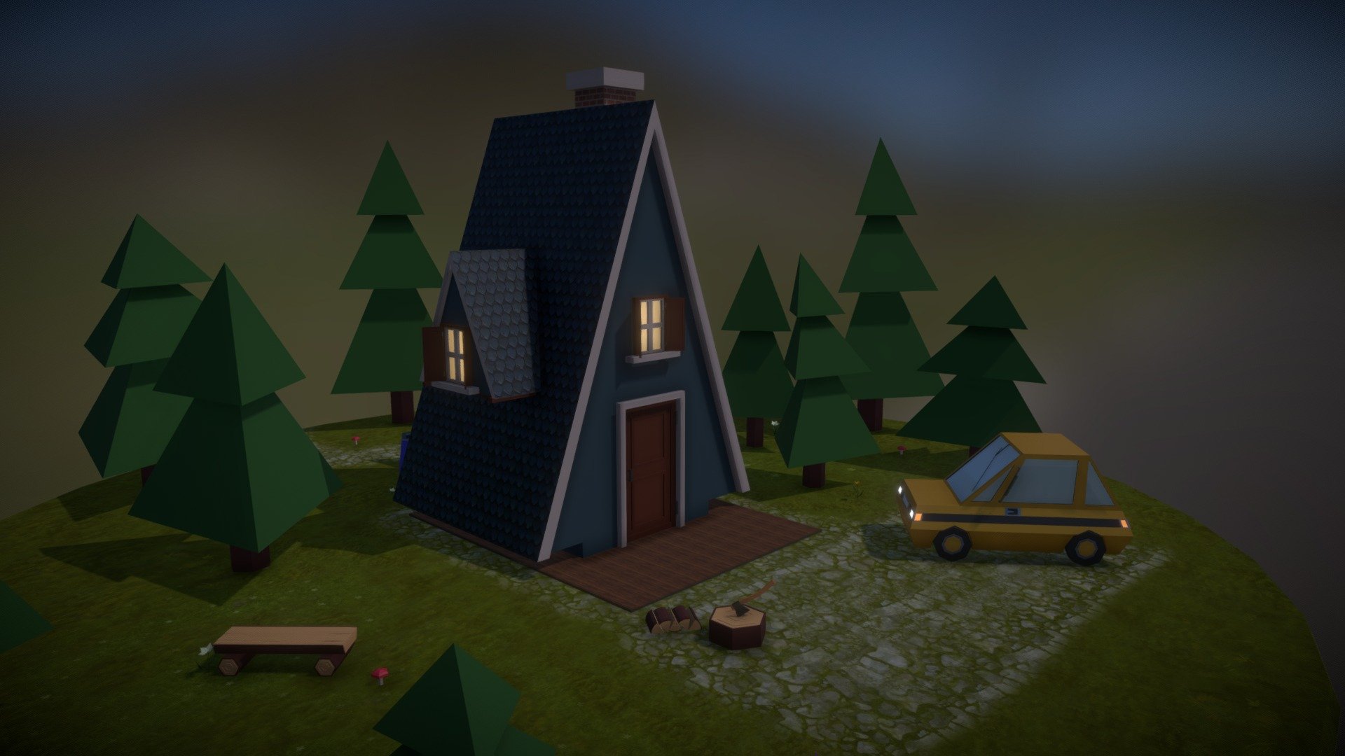 Forest House 3d model