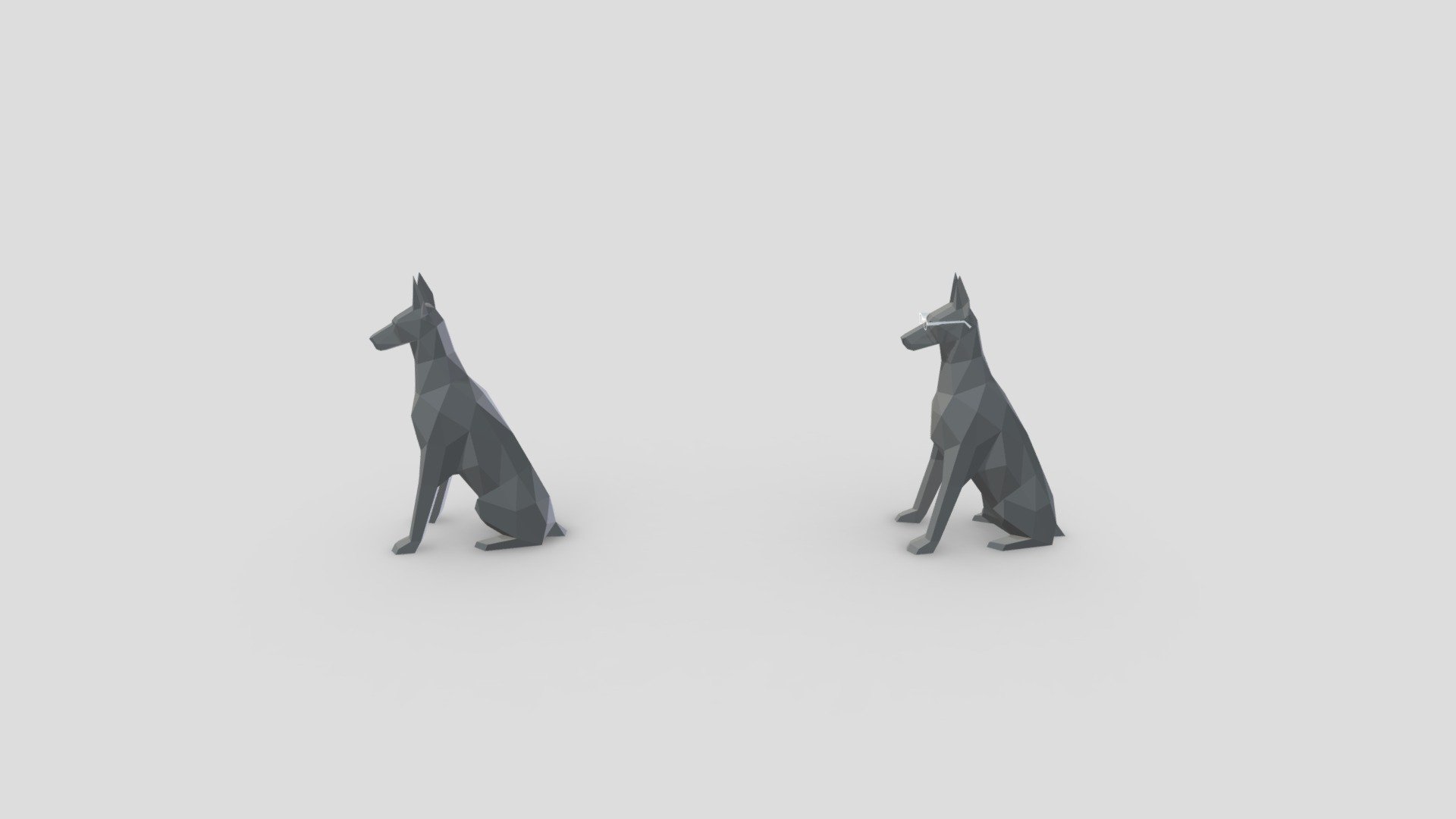 Doberman metal borisklimov 3d model