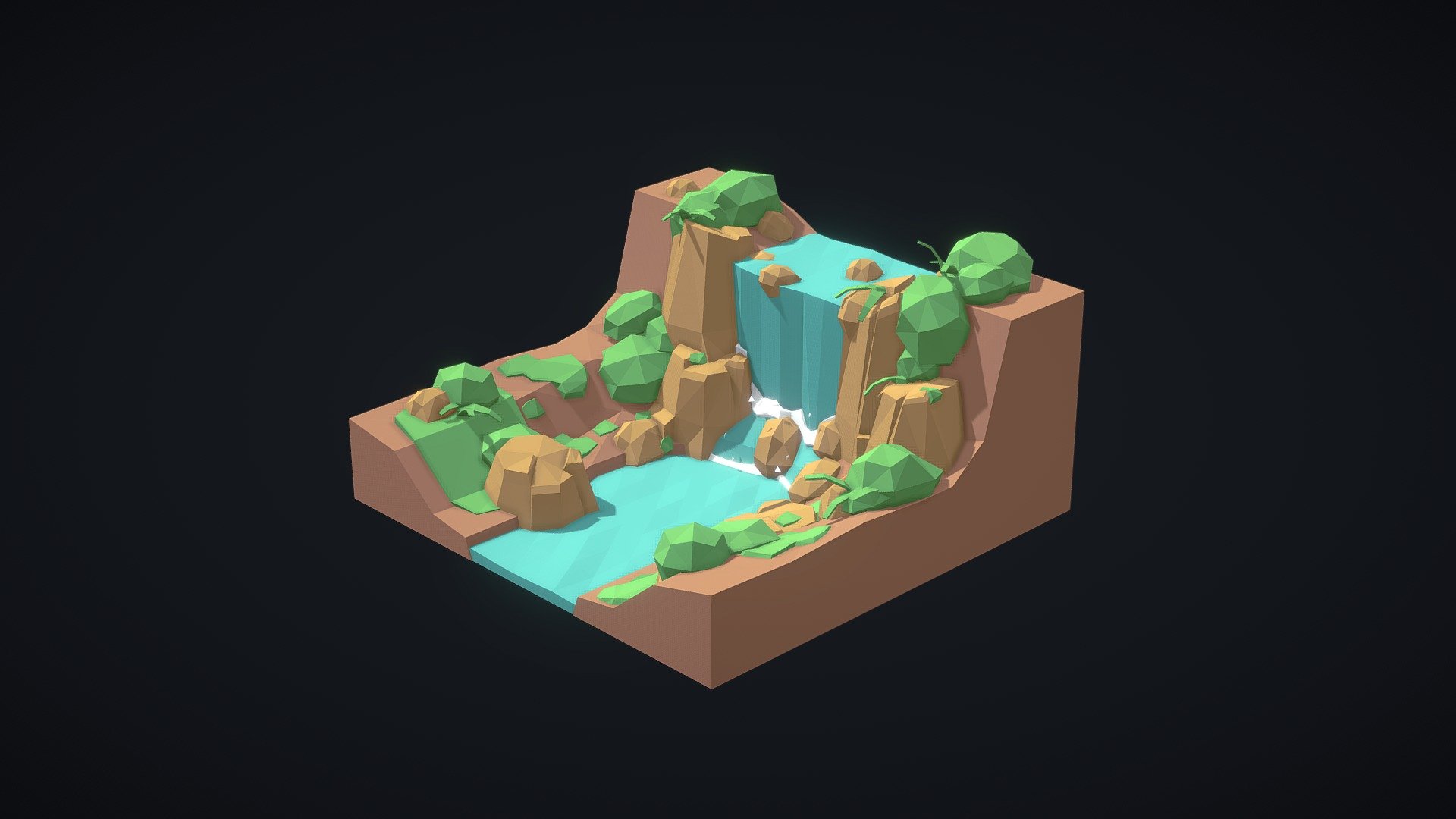 Waterfall 3d model