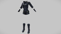 $AVE Female Kathryn Navy Leather Full Outfit