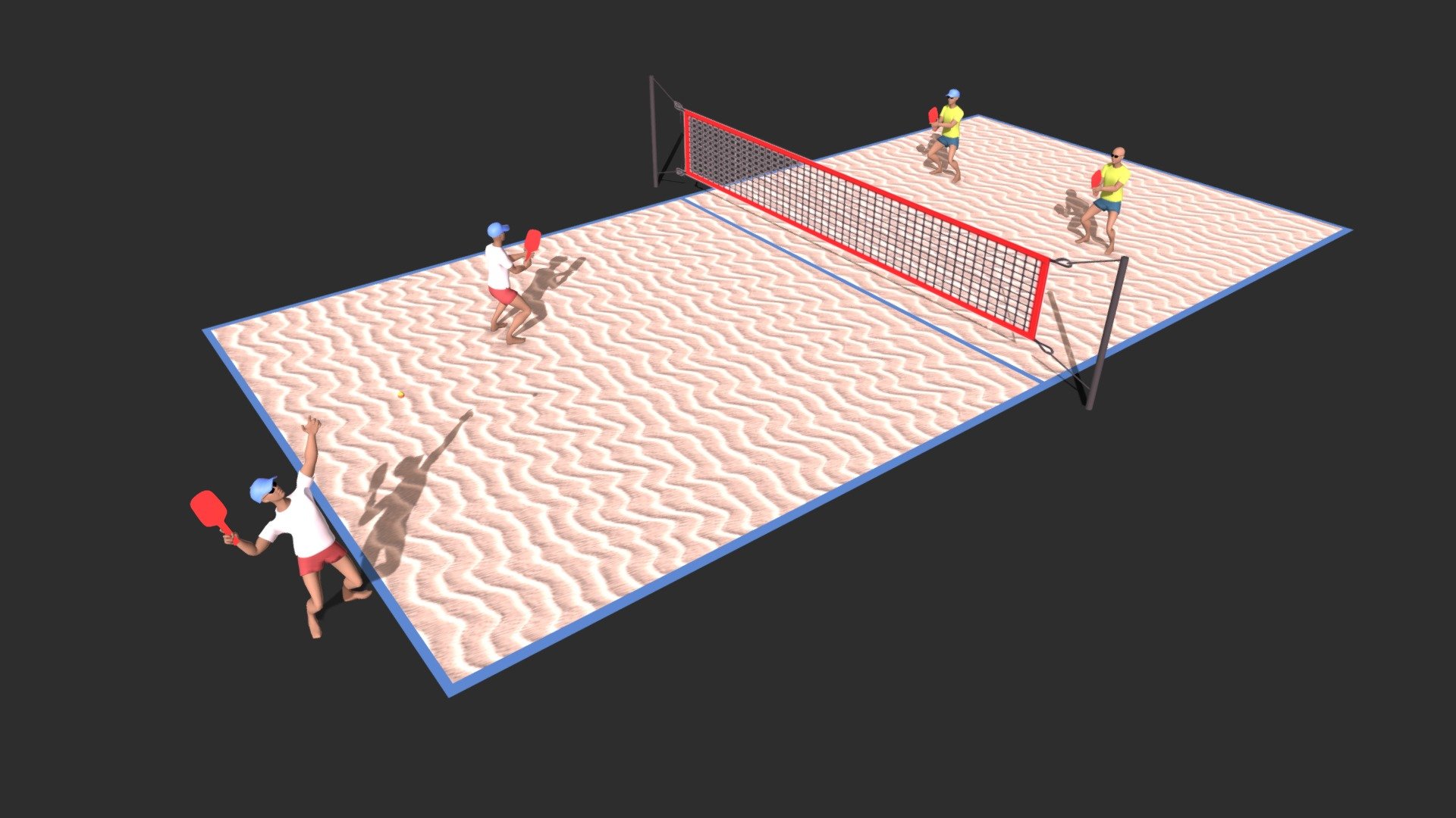 BEACH TENNIS 3d model