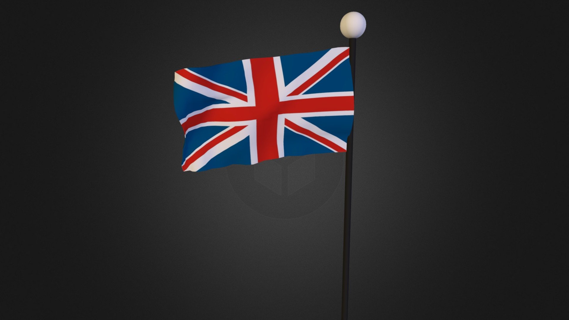 UK flag 3d model