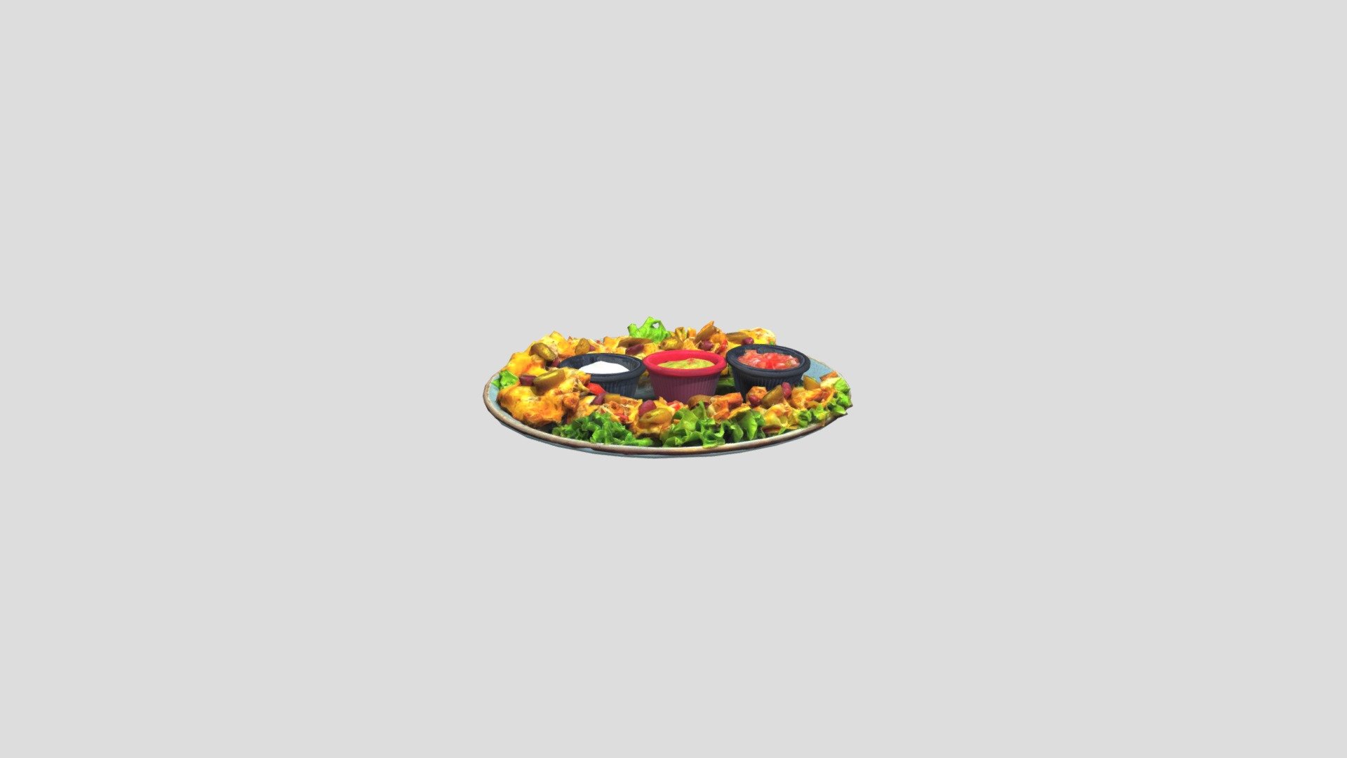 Nachos food dish 3d model