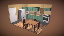 Low Poly Kitchen