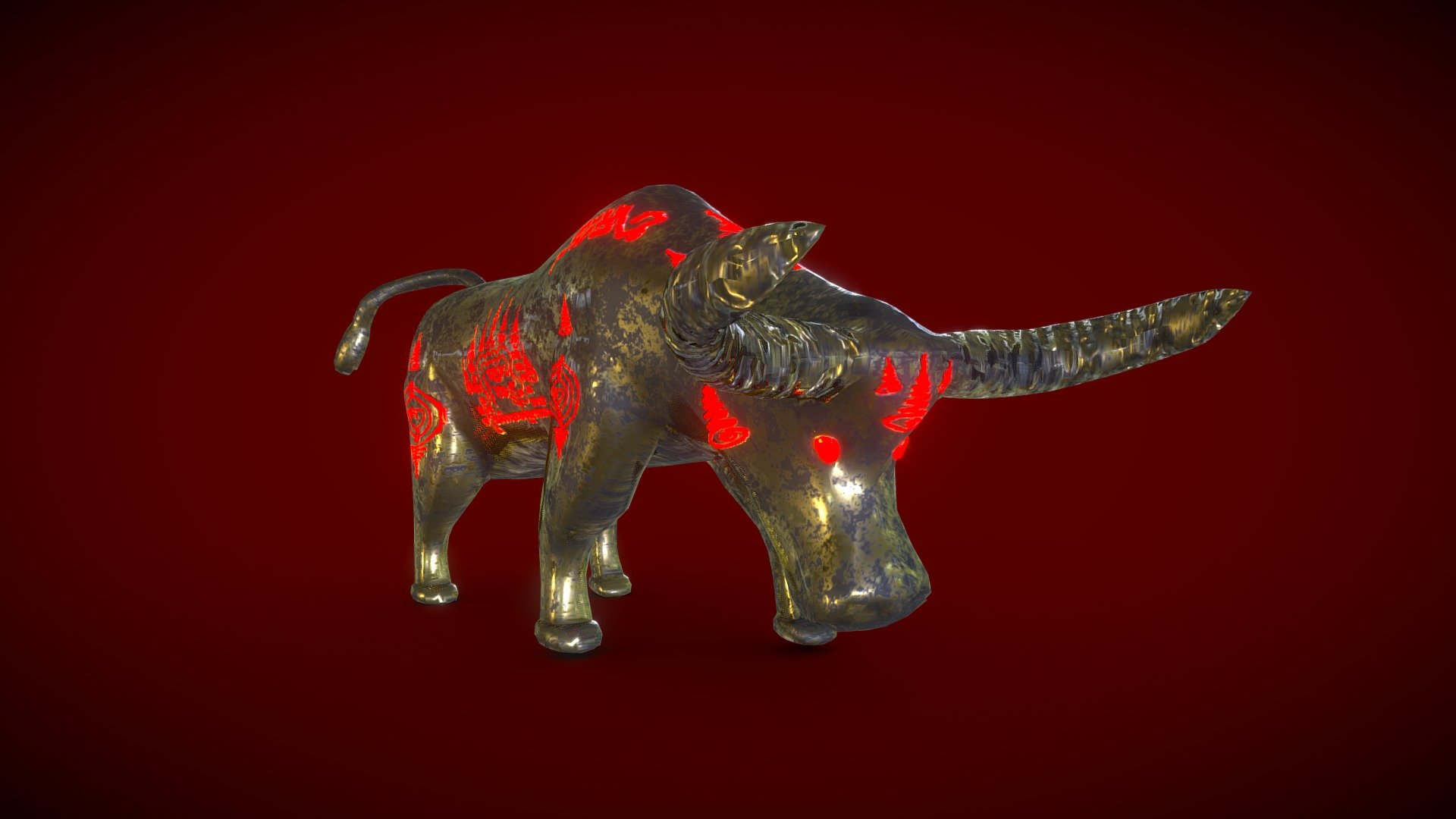 Thai black magic Buffalo 3d model