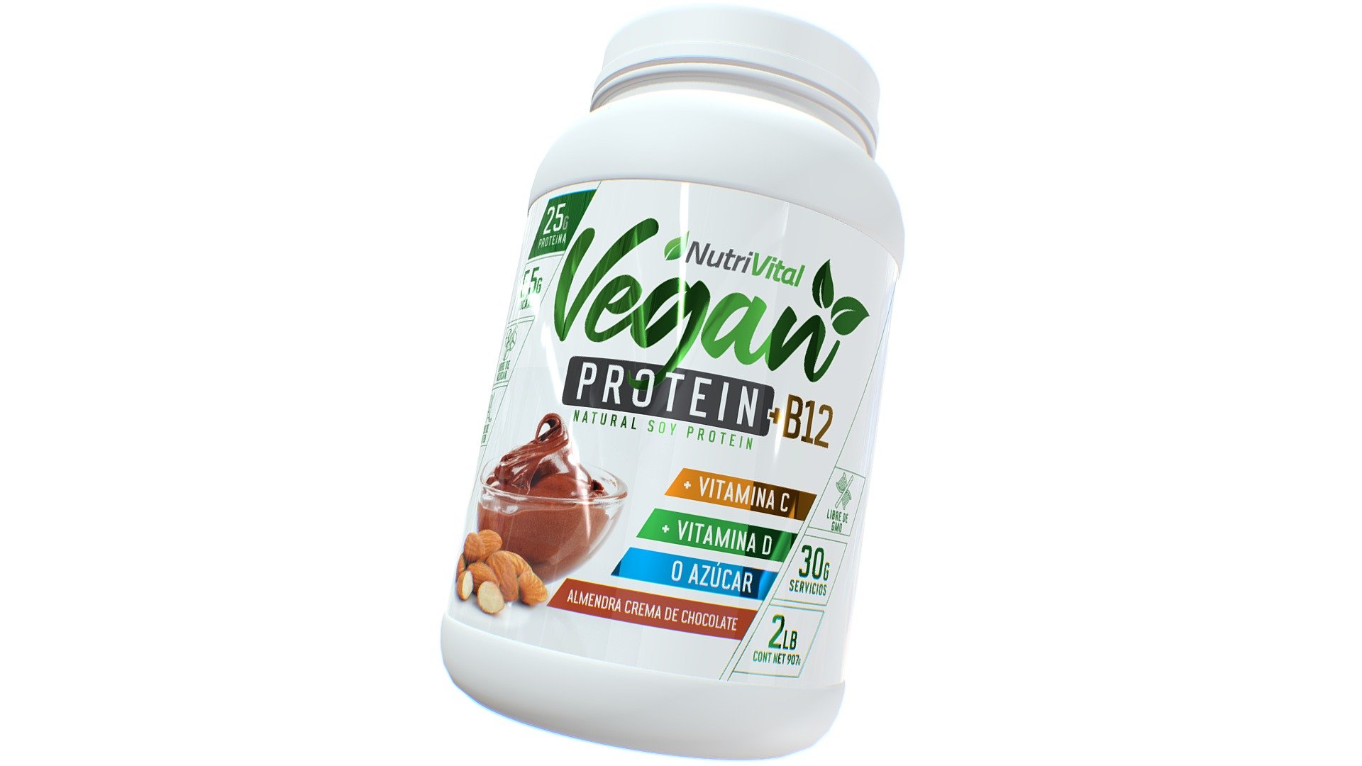 Vegan Protein AmbosLados v6 3d model