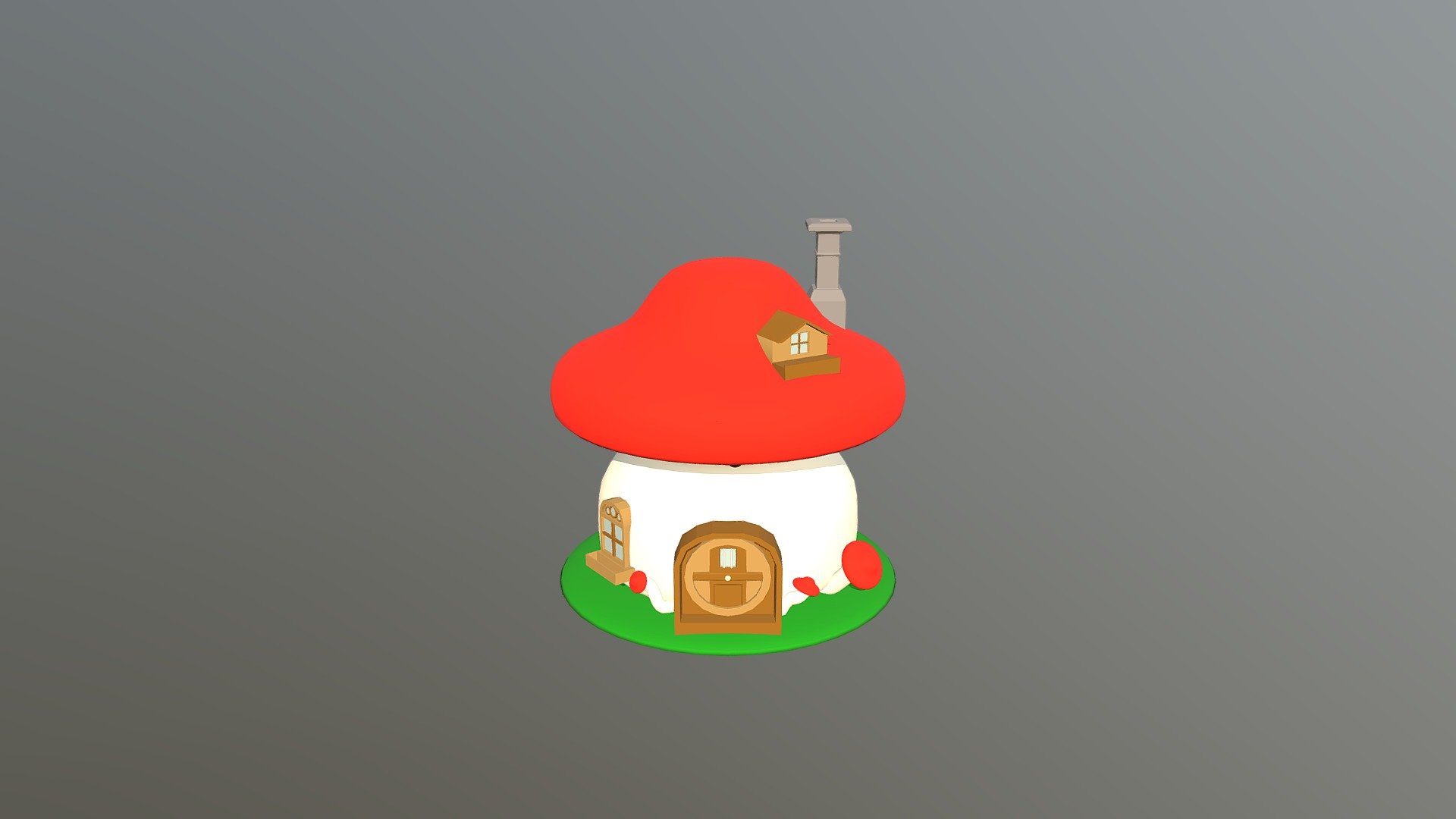 Mushroom House 3d model