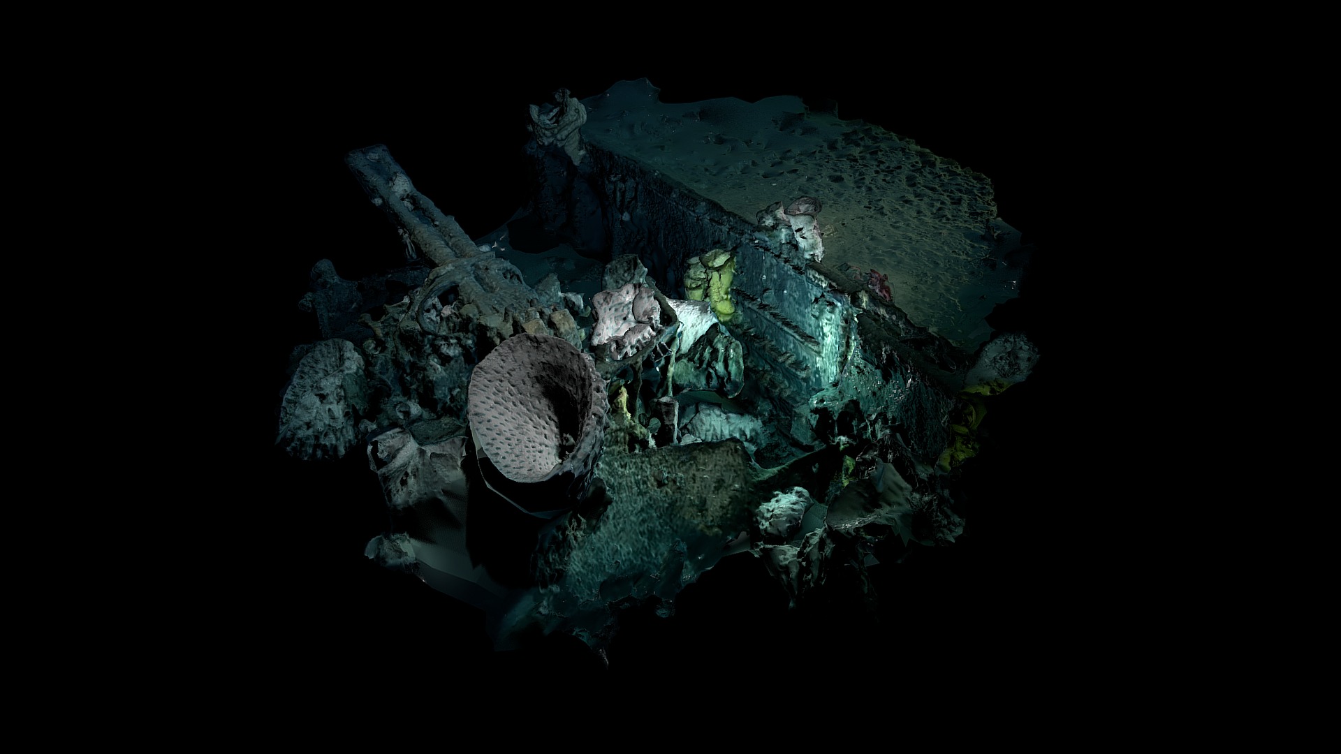 Low Poly Deep Sea Shipwreck #2 3d model