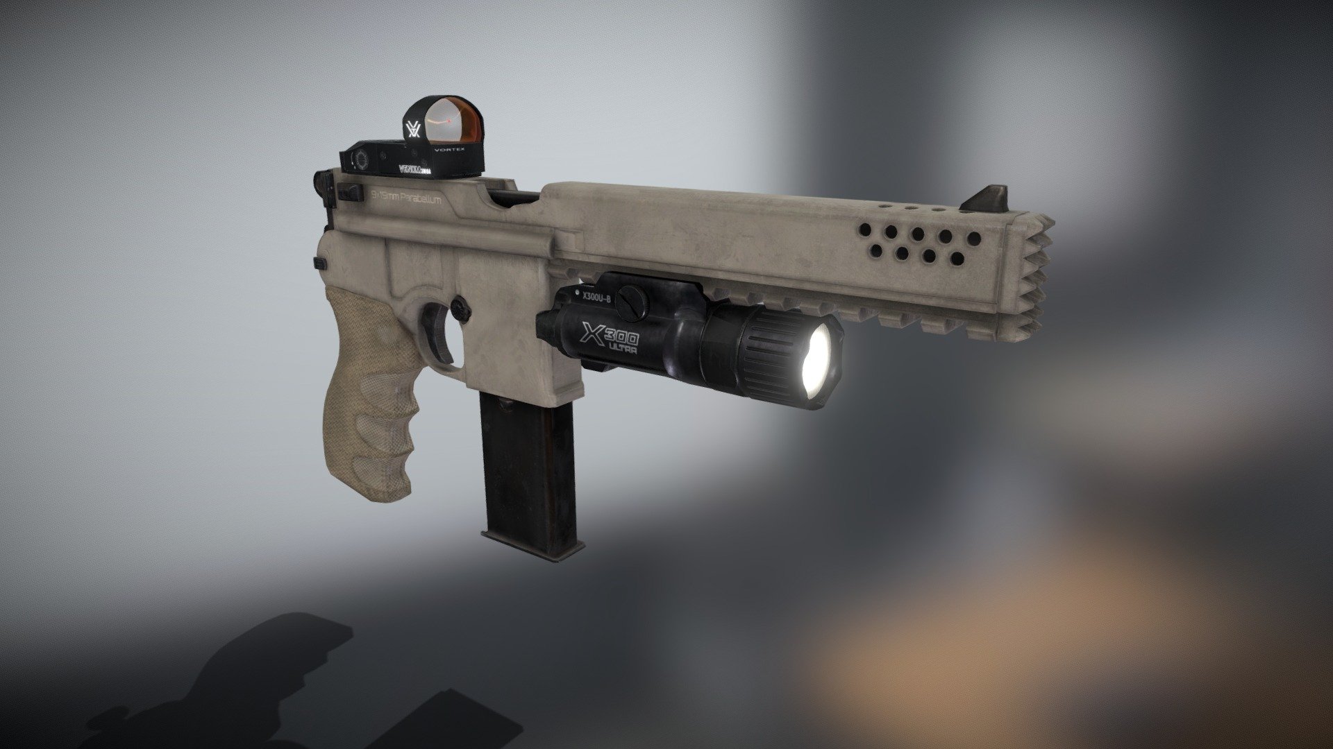 Mauser C96 "Sand" Tacticool 3d model