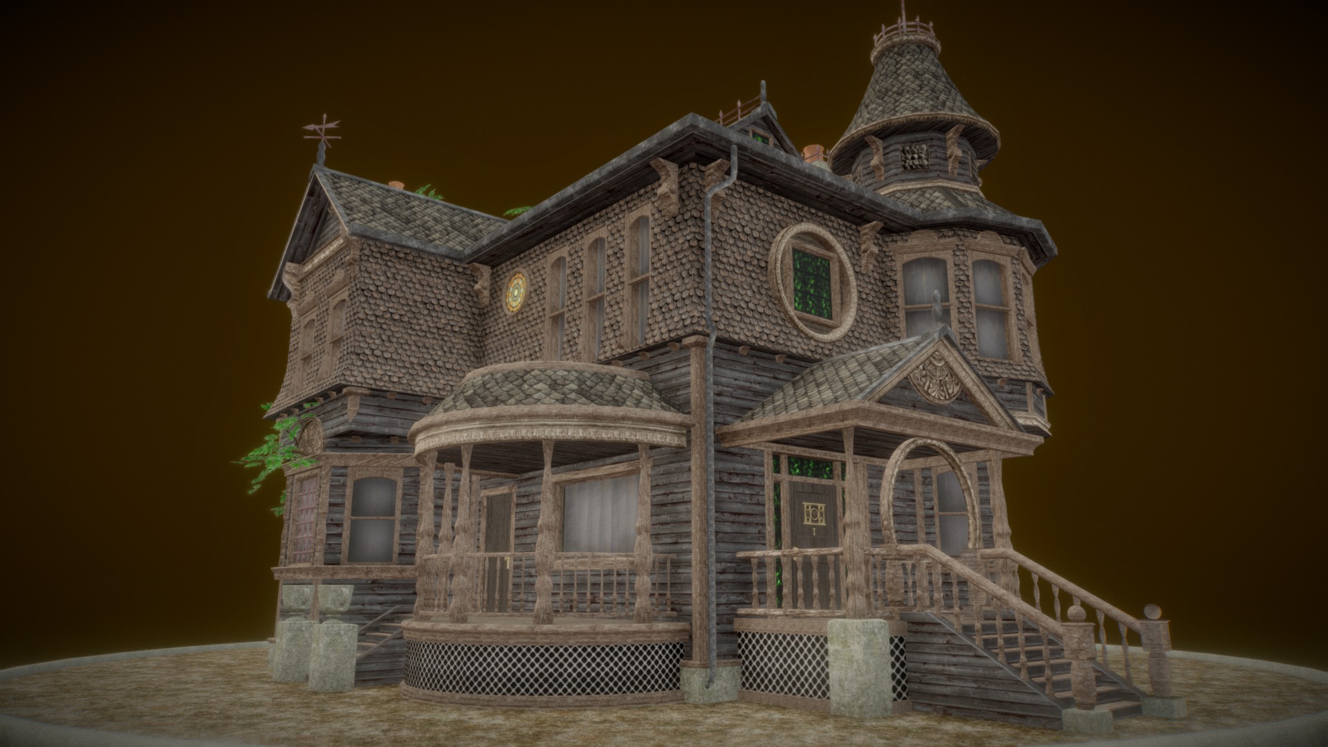 Forgotten Grand Victorian Mansion 3d model