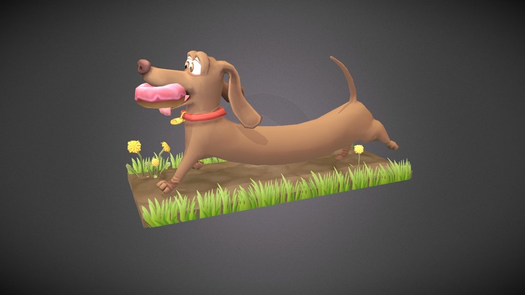 Hot Doggety- the dachshund 3d model