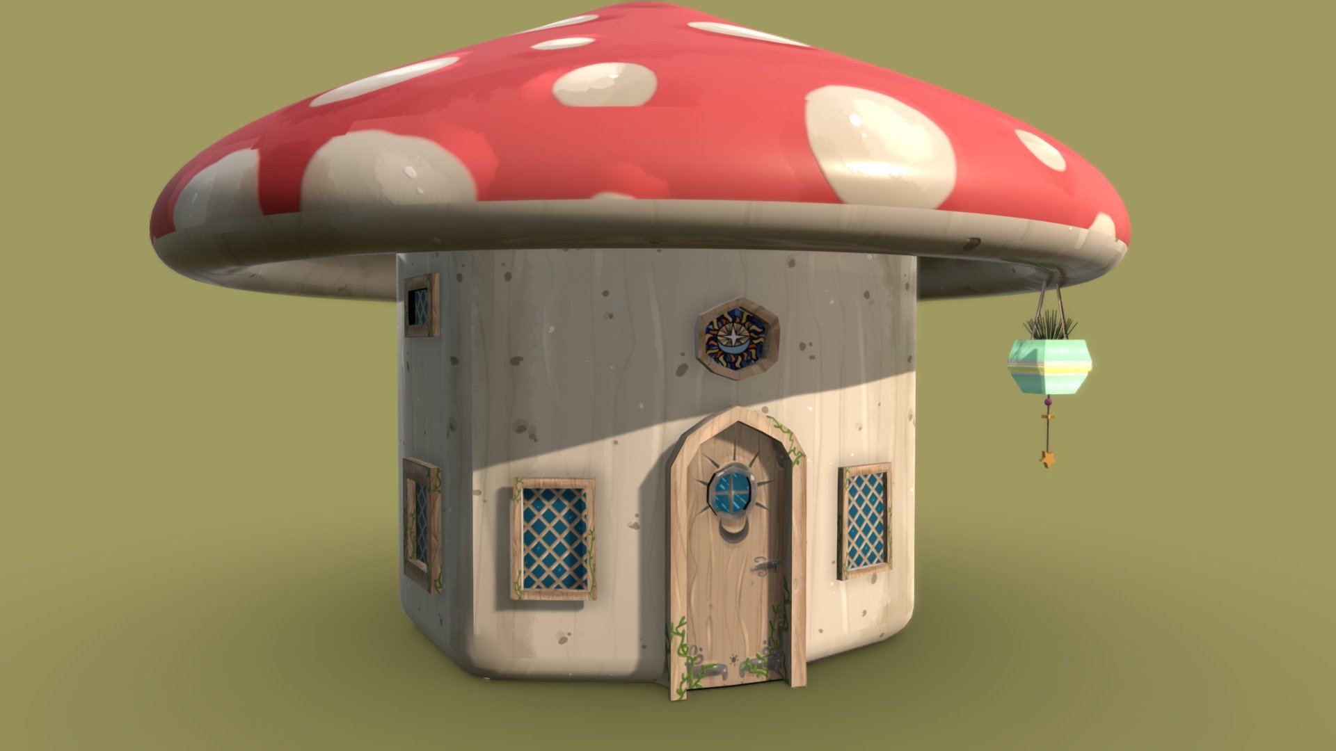 Mushroom house 3d model