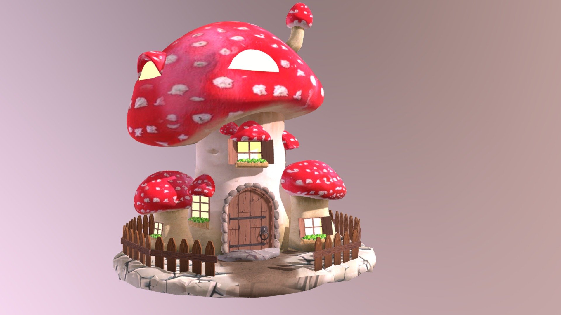 Muschroom house//toadstool 3d model