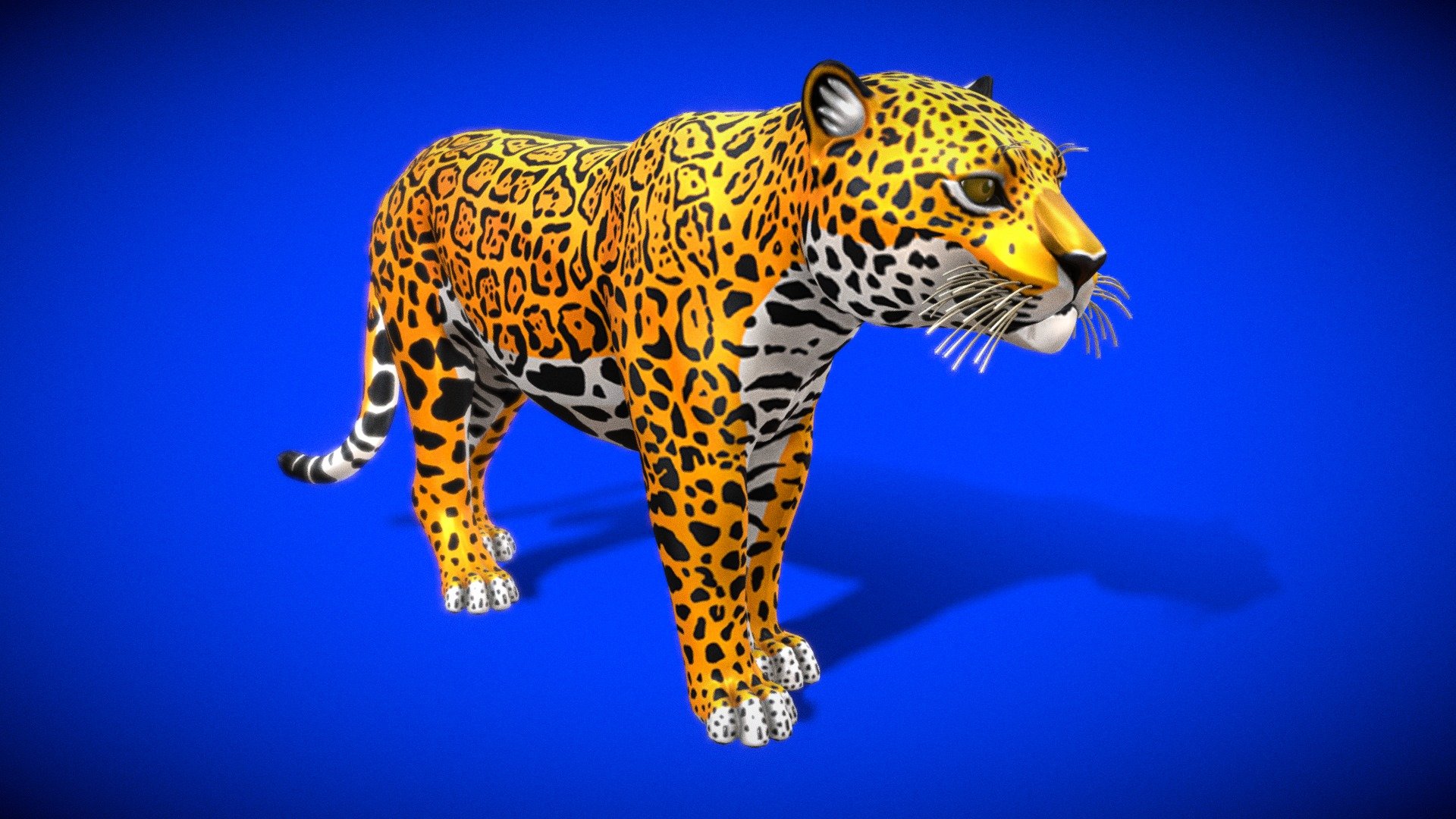 Stylized jaguar 3d model