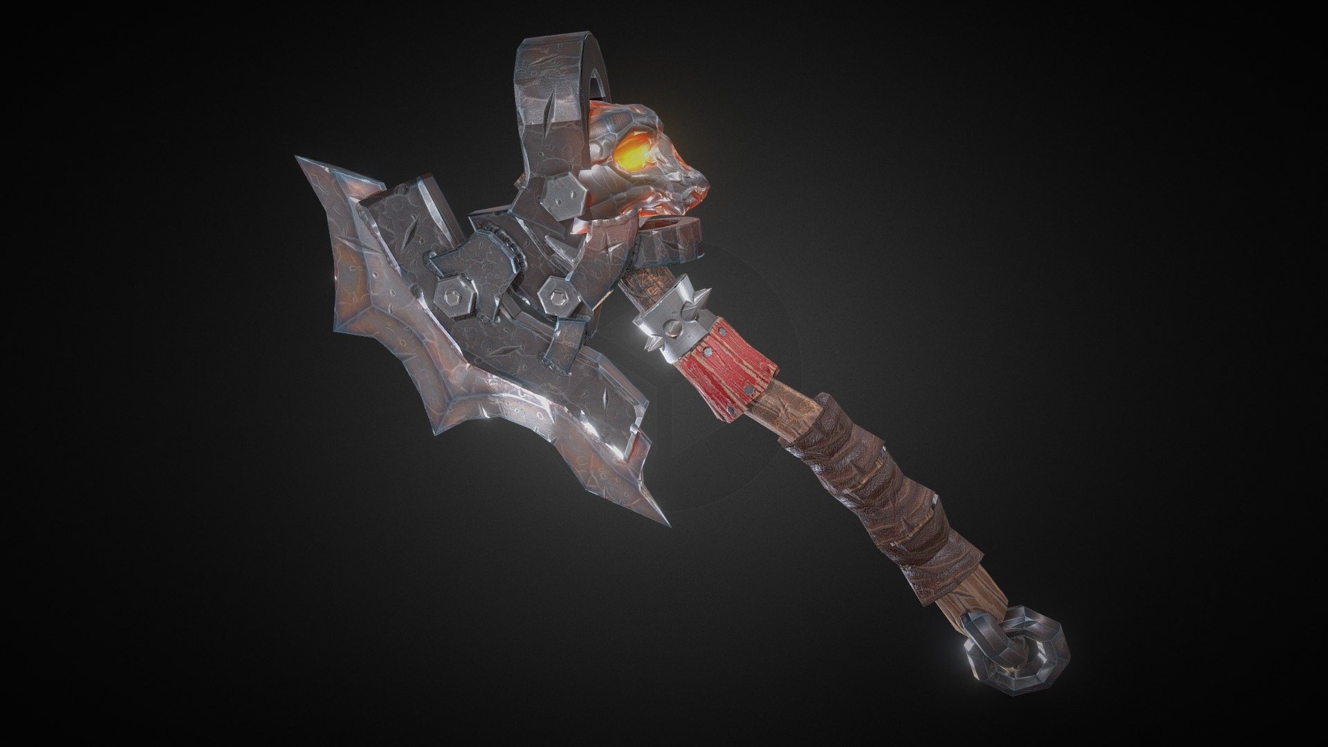 Skull Axe Battle !! 3d model