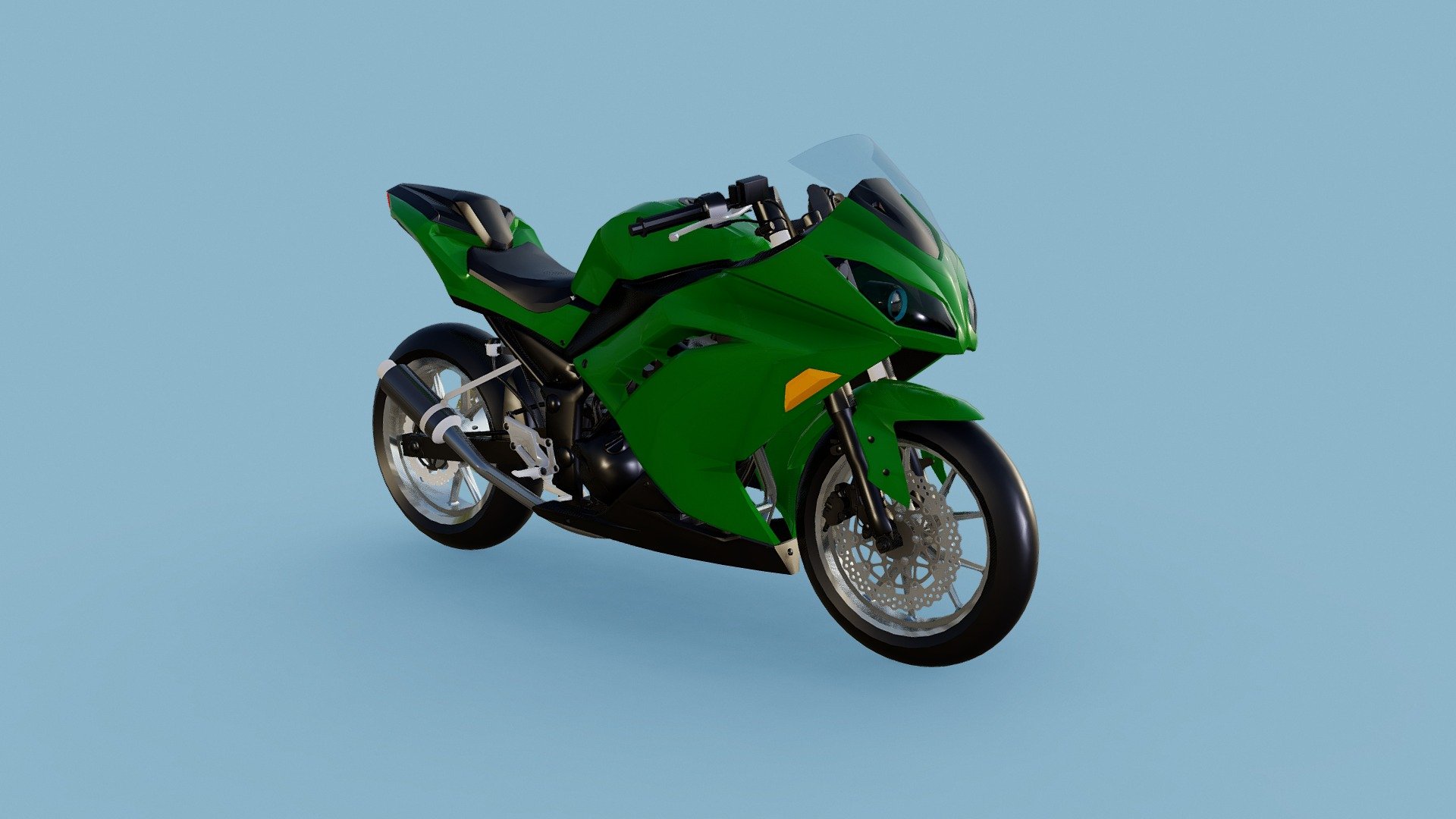 3d model kawasaki-Ninja 300 3d model