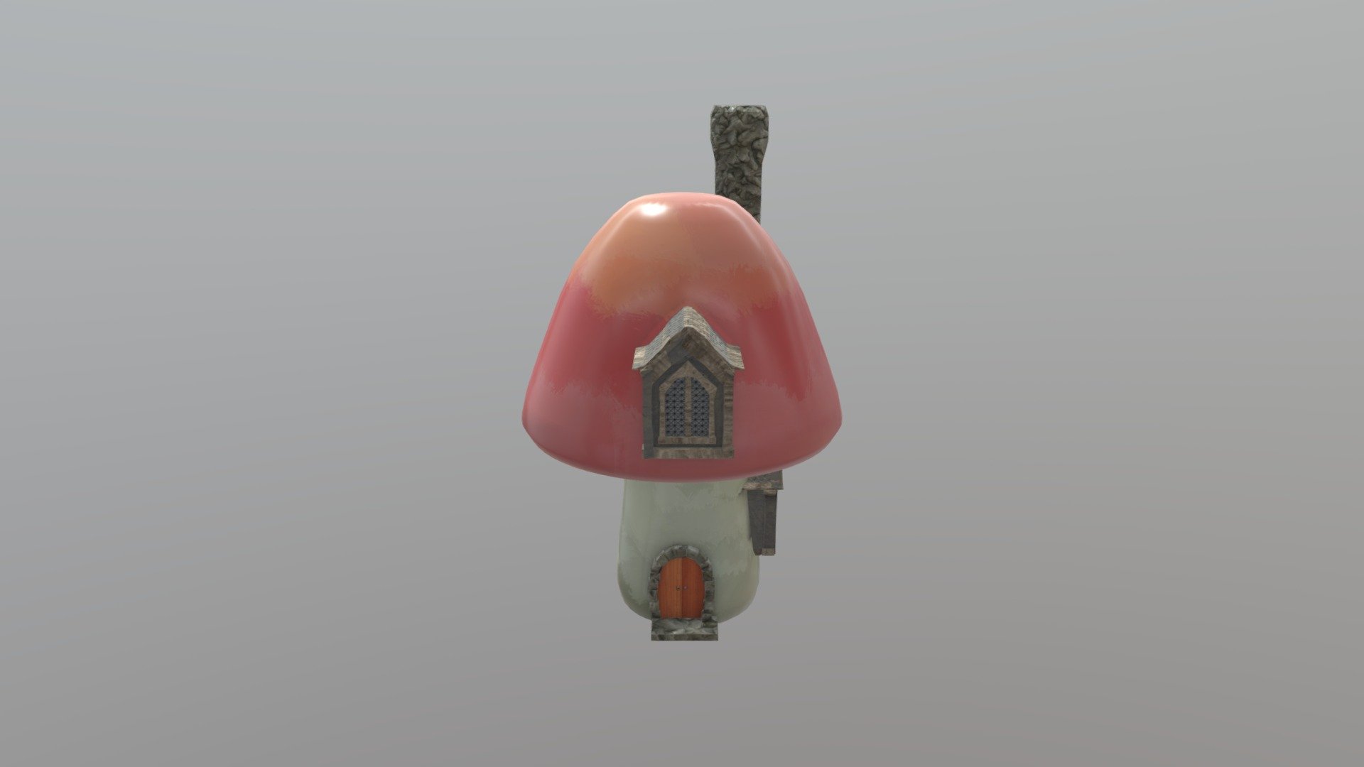 Fantasy Mushroom House 3d model