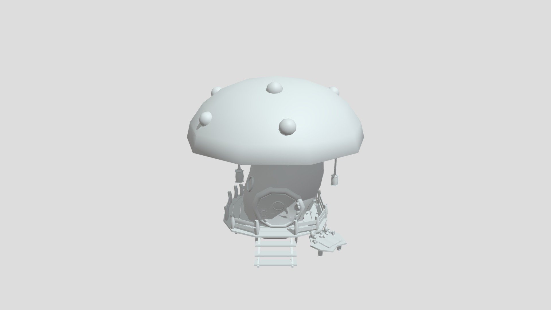 Mushroom House 3d model